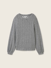 Langarmshirt mit Muster - printed heringbone structure - Vorder-Produkt-Ansicht