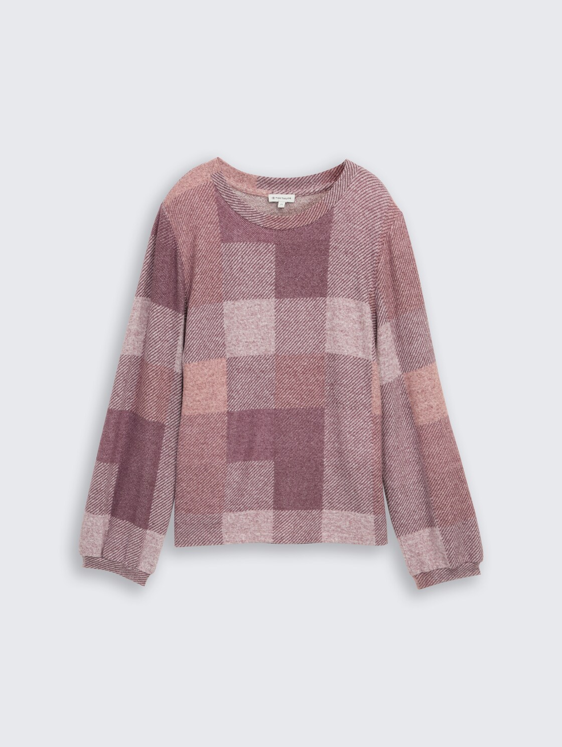 Langarmshirt mit Muster - berry cosy check - Vorder-Produkt-Ansicht