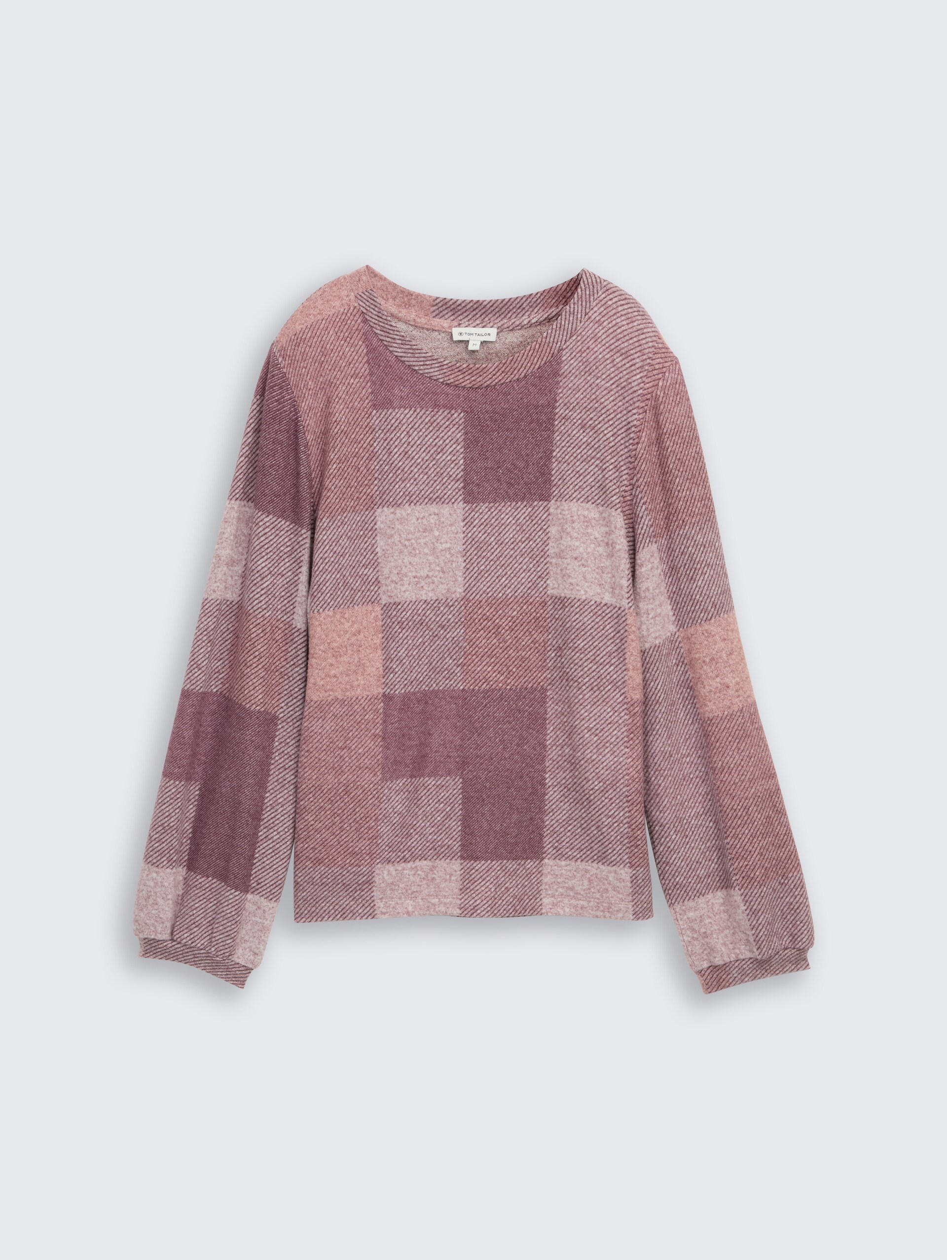 Shirt met lange mouwen met patroon - berry cosy check - Product vooraanzicht
