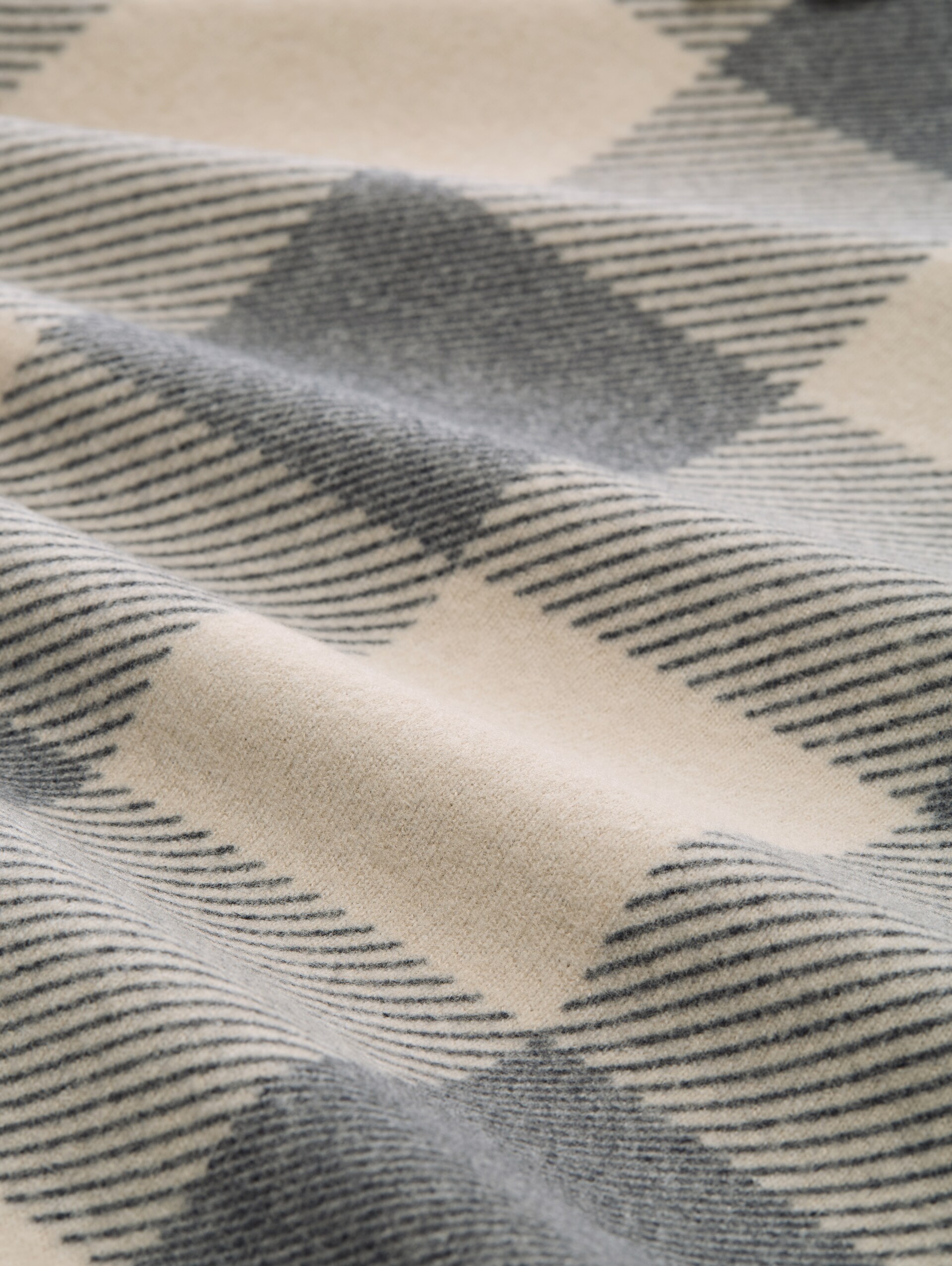 Shirt met lange mouwen met patroon - black taupe cosy check - Materiaalweergave