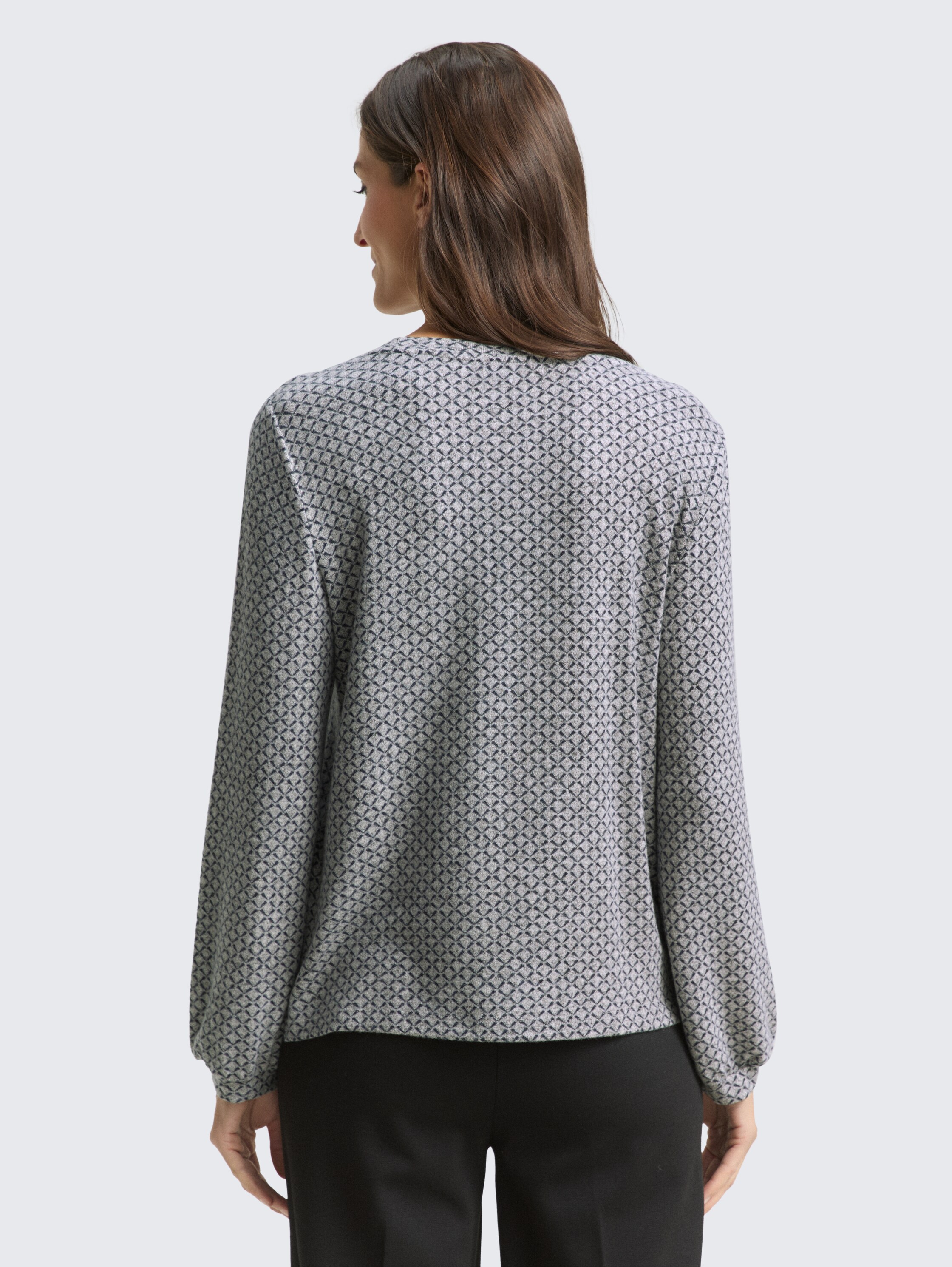 Langarmshirt mit Muster - grey_graphical_minimal - 