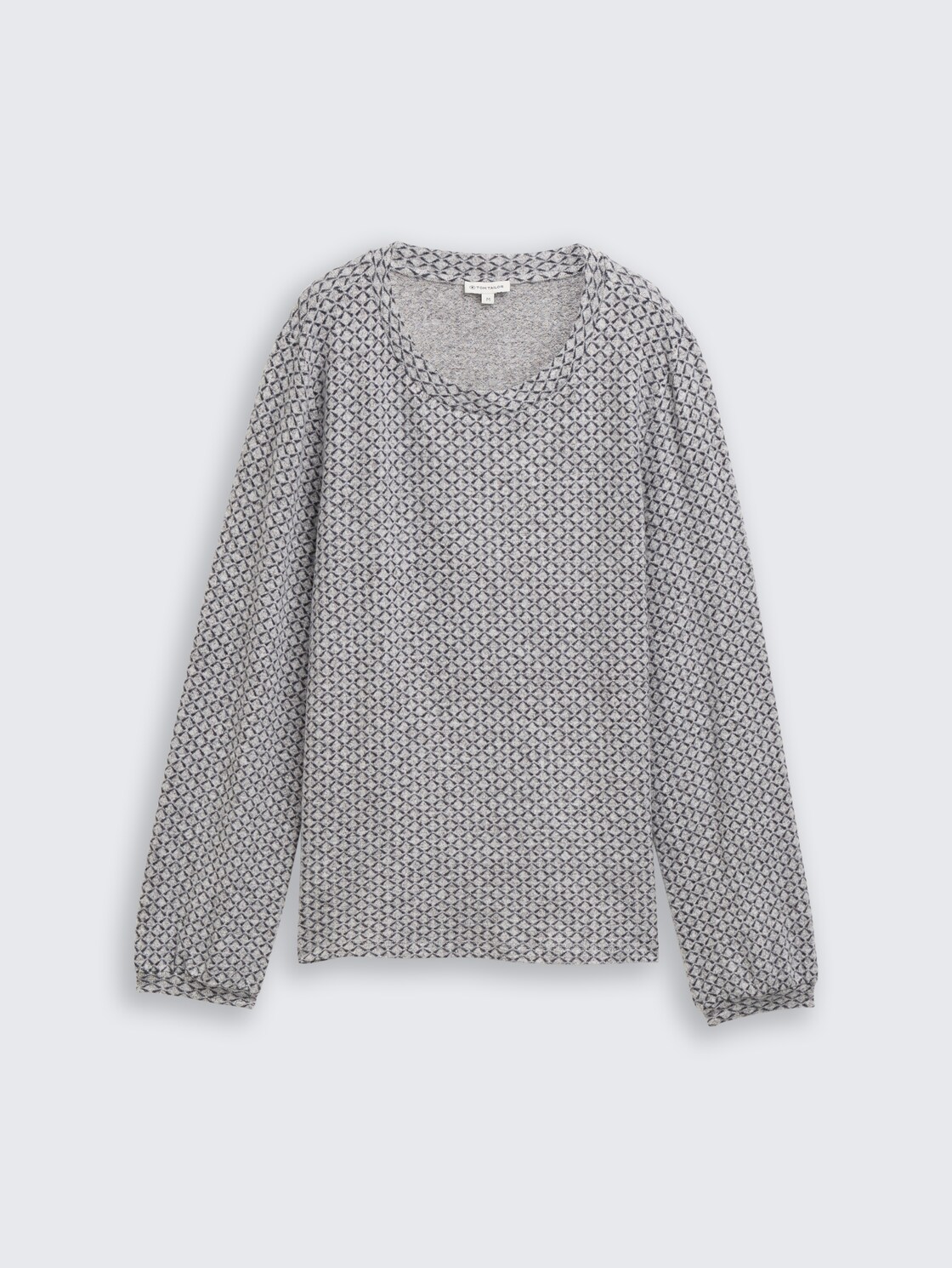 Langarmshirt mit Muster - grey graphical minimal - Vorder-Produkt-Ansicht