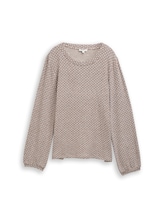 Niet geselecteerd, Shirt met lange mouwen met patroon door , bruin