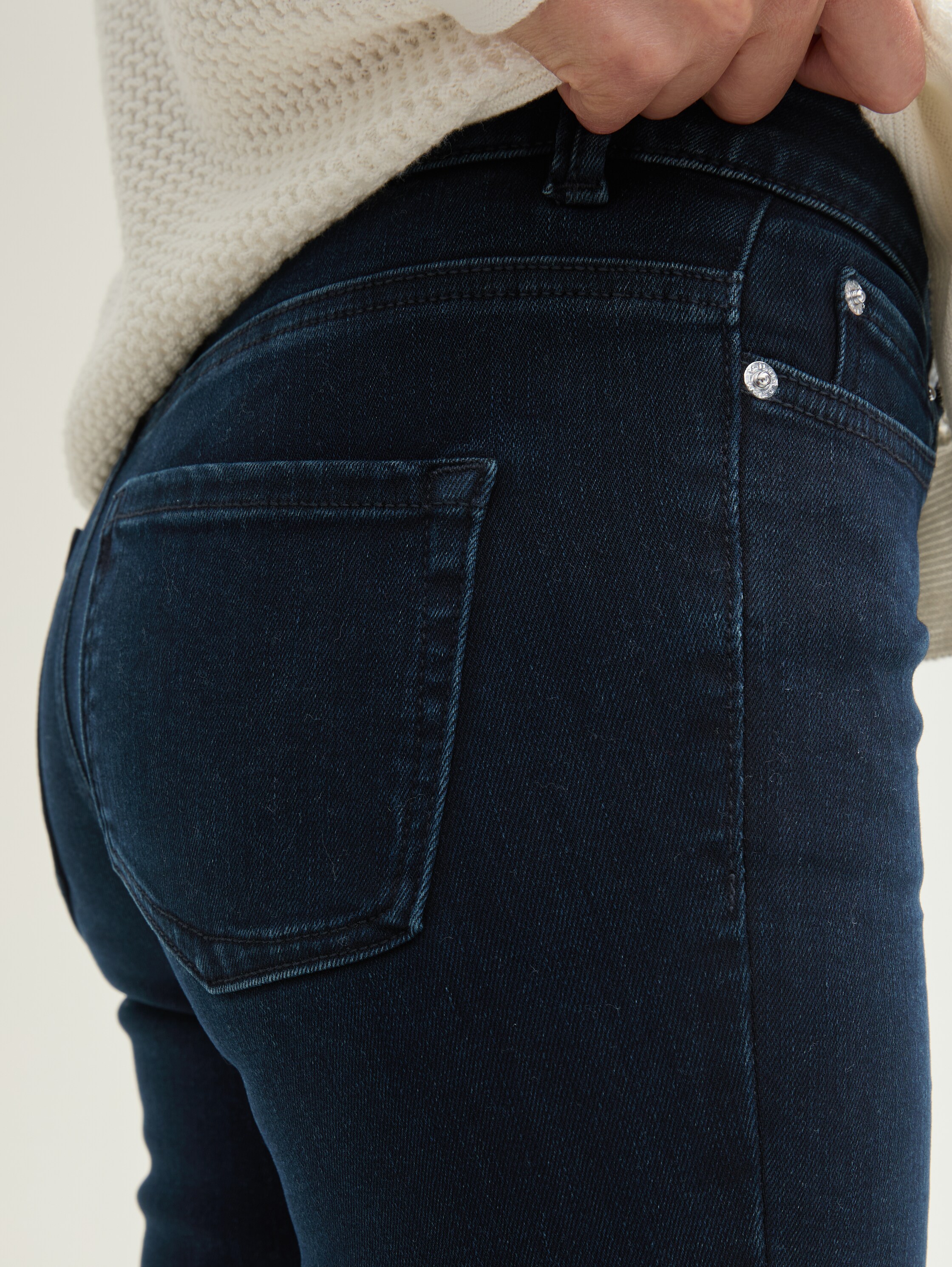 TTALEXA SKINNY Jeans - dark_stone_blue_black_denim - 