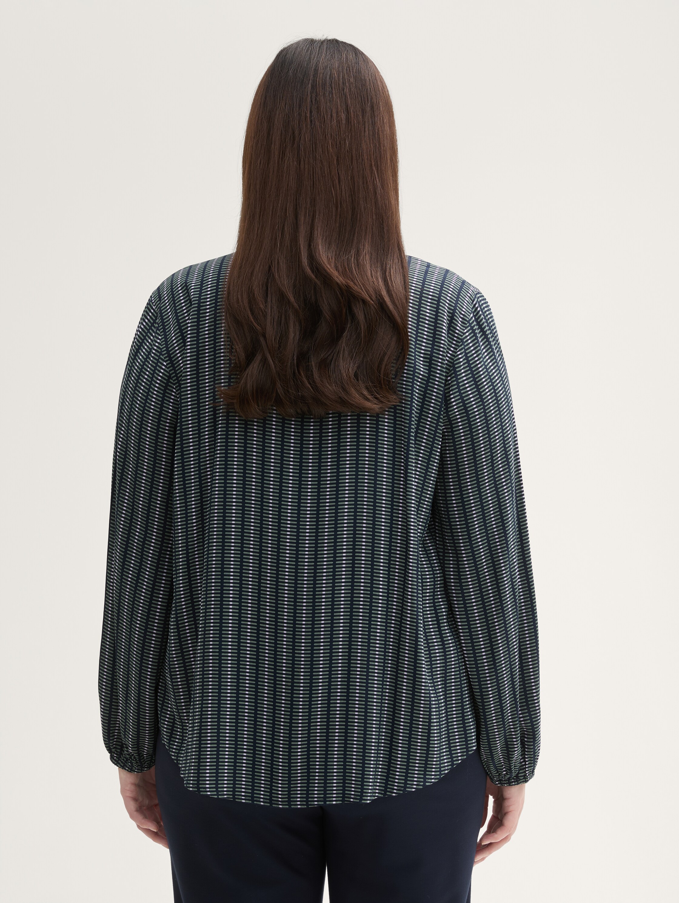 Plus Size - Bluse mit LENZING™ ECOVERO™ - contemporary_navy_check - 