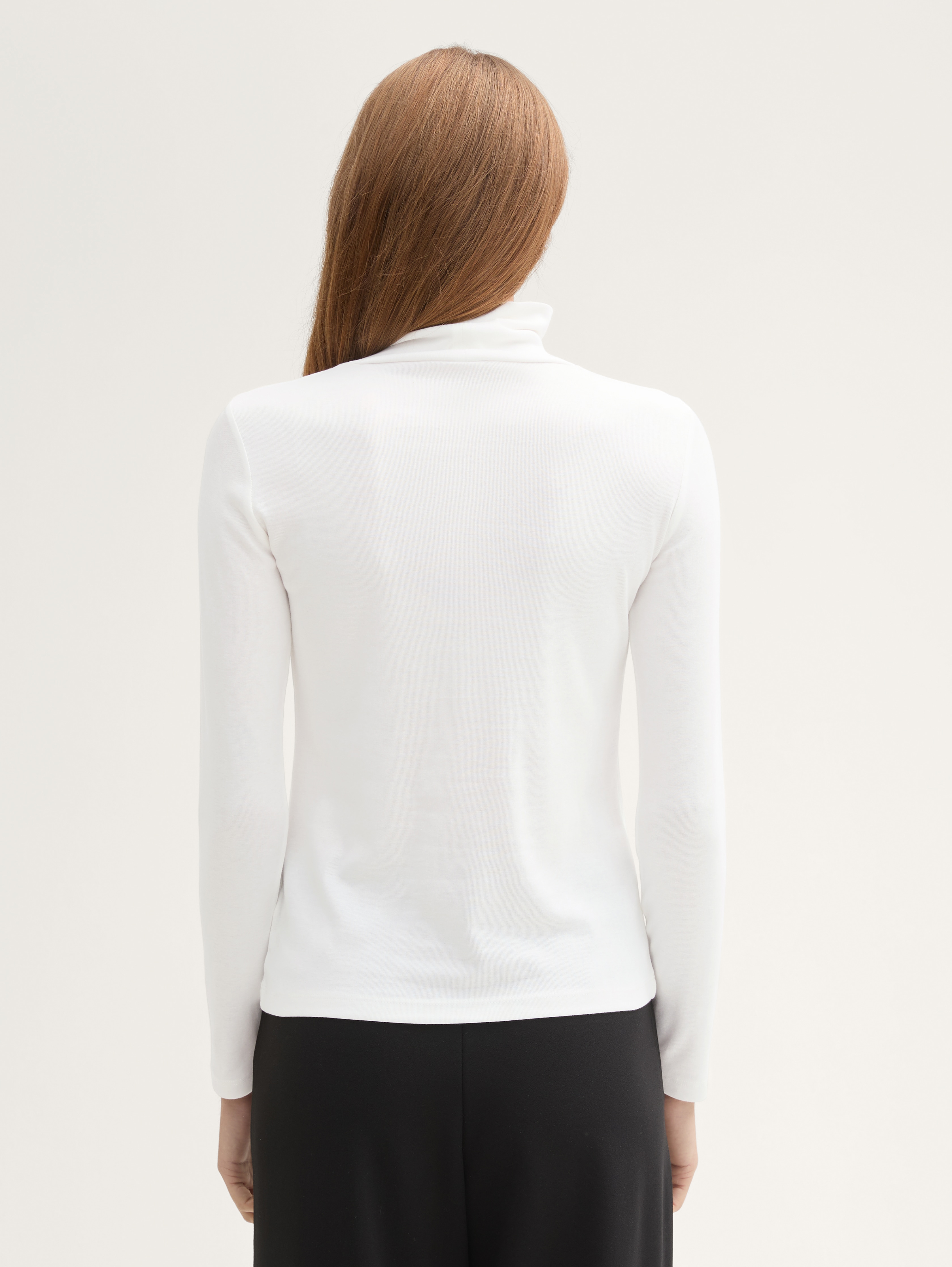 売れ筋商品|||アンナ フィールド Tシャツ レディース トップス Long sleeved top - white Long-sleeved shirt with a polo neck by Tom Tailor