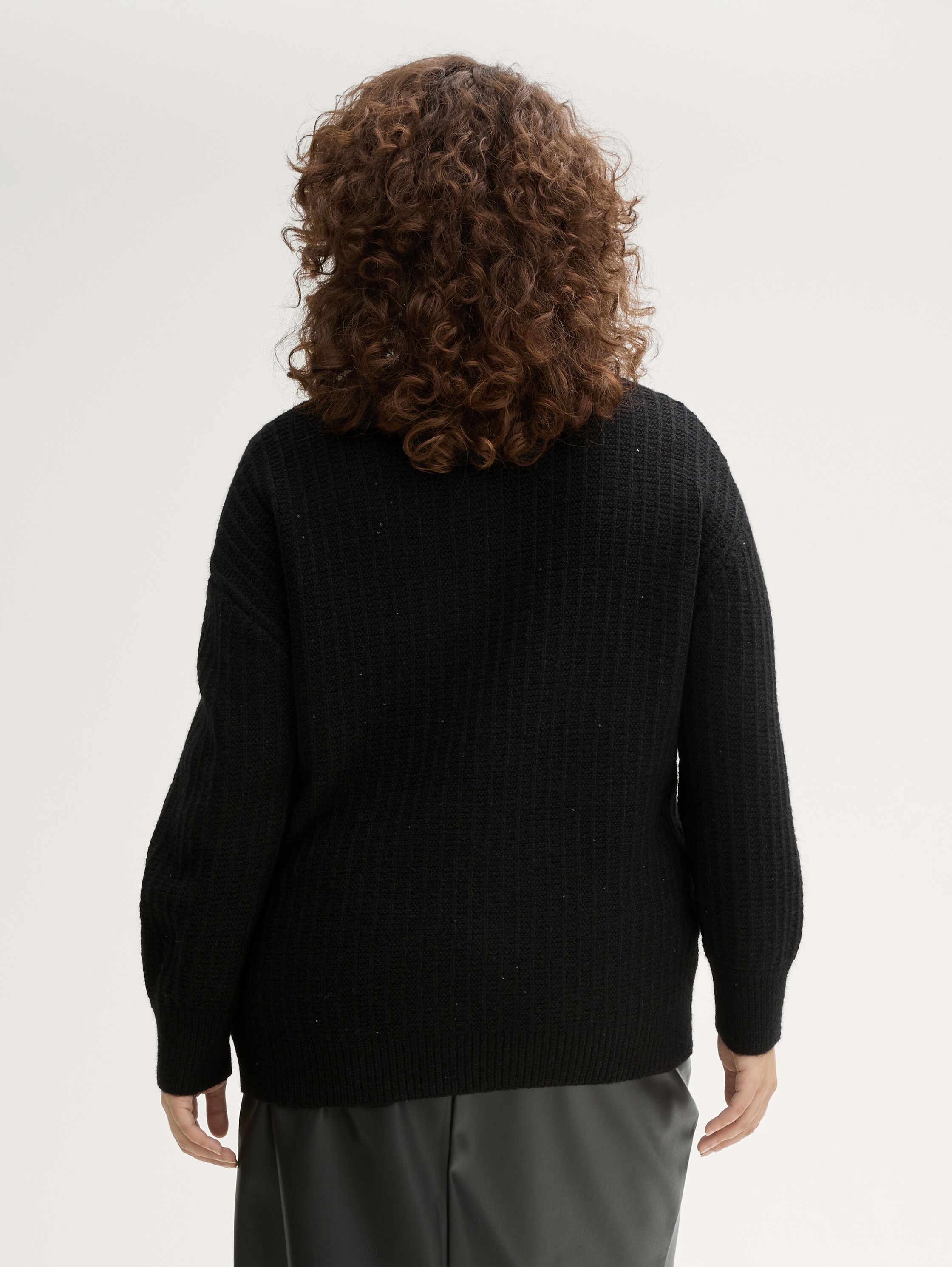 Plus Size - Strickpullover mit Pailletten - 3