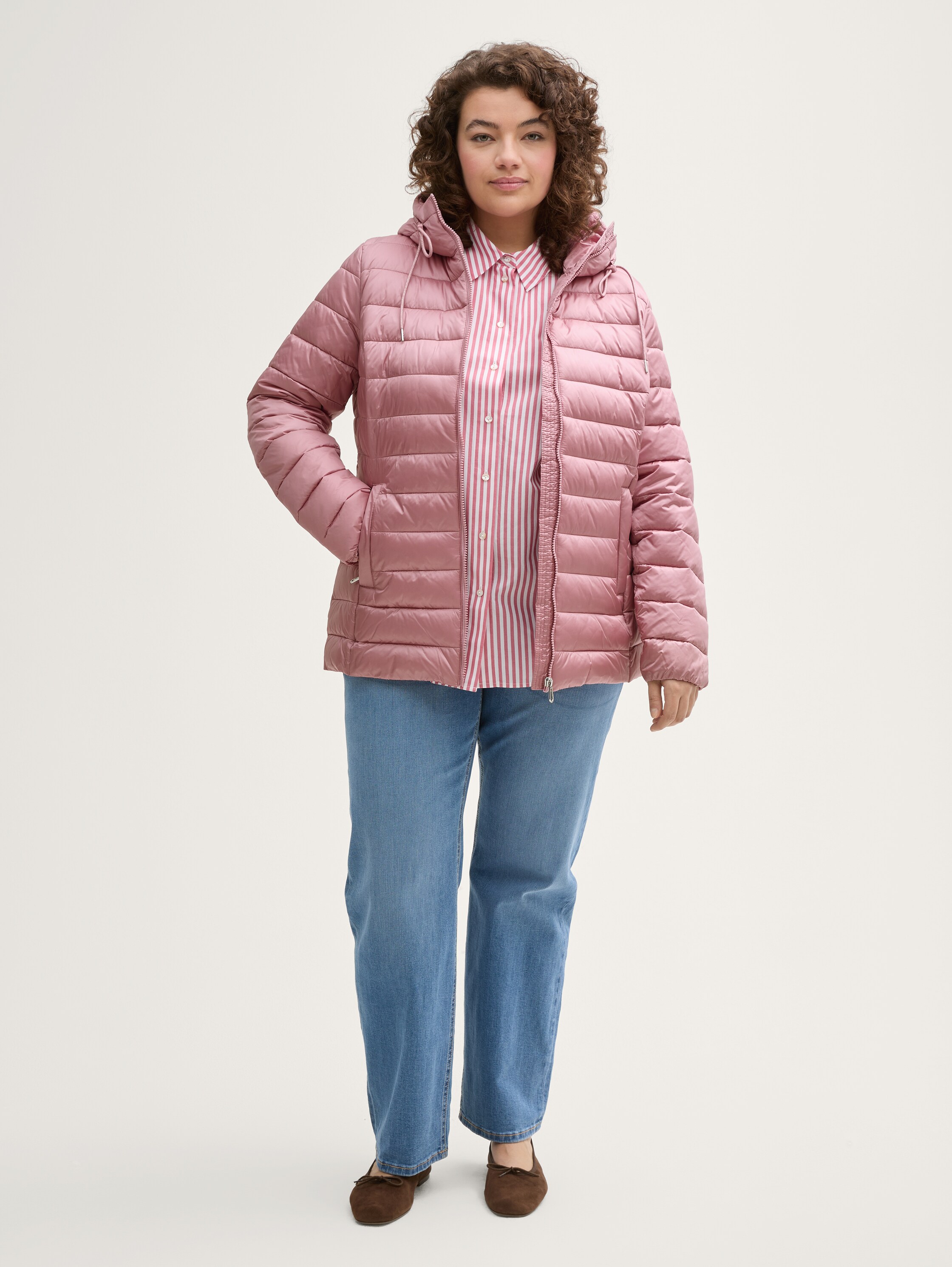 Plus Size - Lightweight Steppjacke mit wasserabweisender Funktion - dusty_rose - 