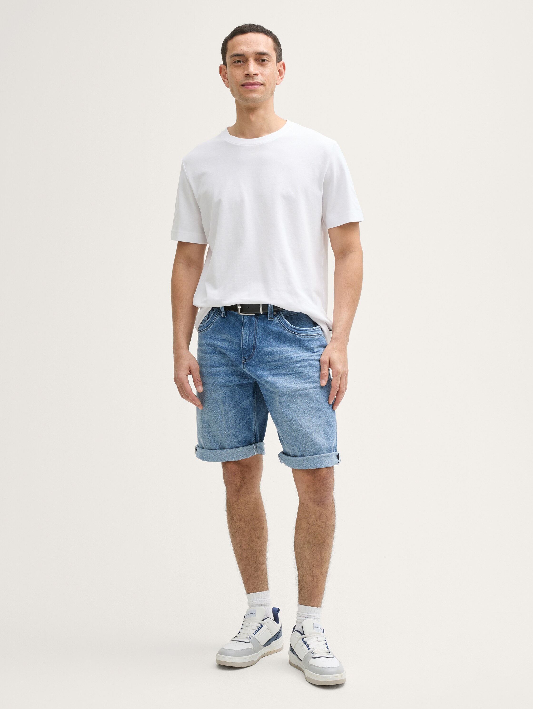 TTMORRIS RELAXED Jeans Shorts - used_mid_stone_blue_denim - 