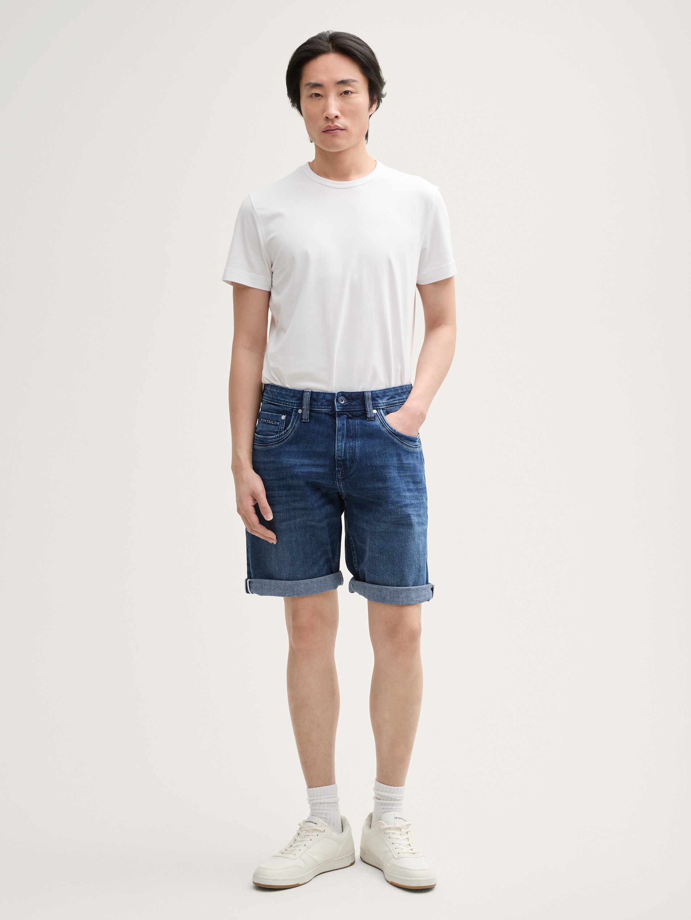TTMORRIS RELAXED Jeans Shorts - used_dark_stone_blue_denim - 