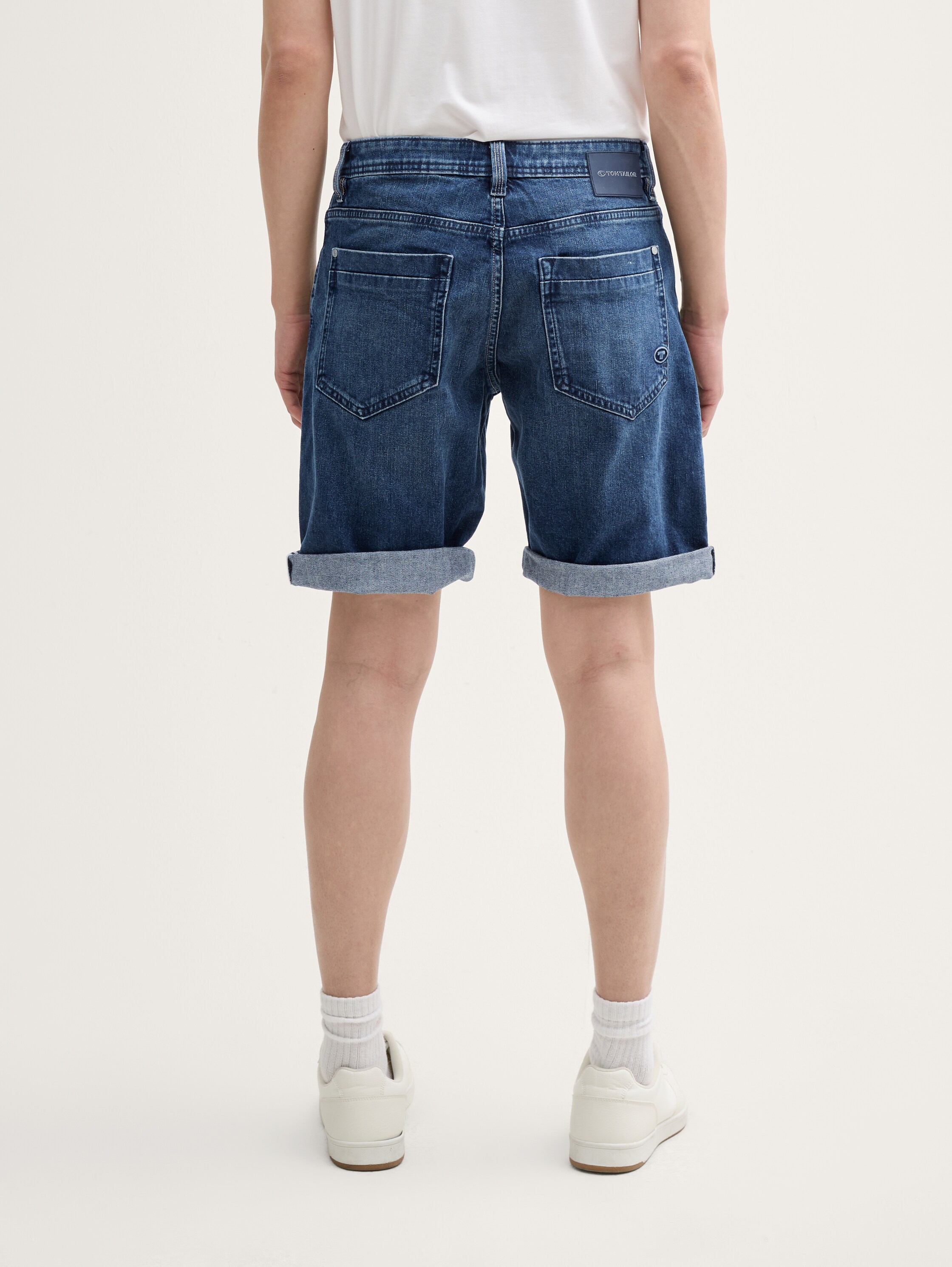 TTMORRIS RELAXED Jeans Shorts - used_dark_stone_blue_denim - 