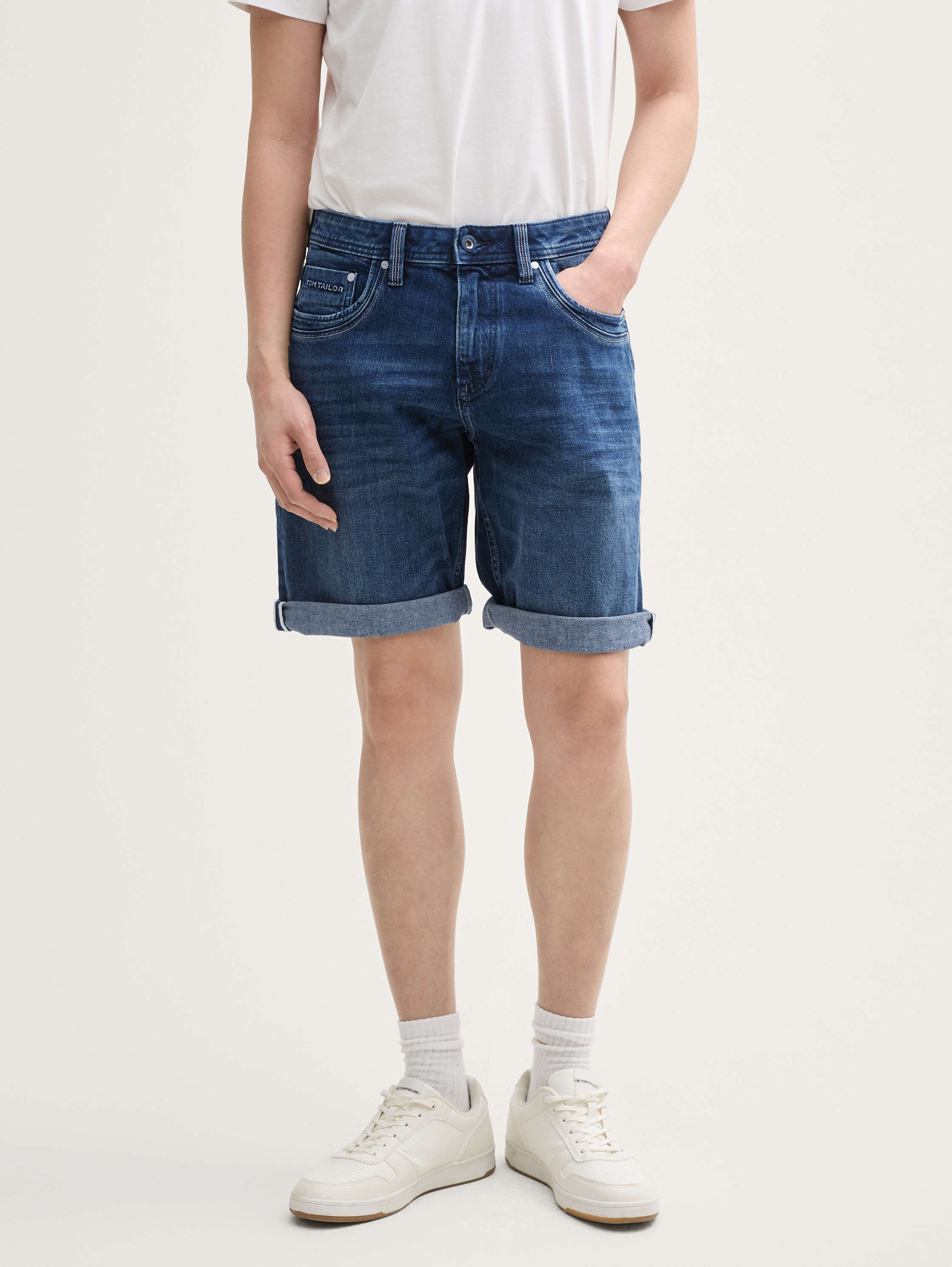 TTMORRIS RELAXED Jeans Shorts - used_dark_stone_blue_denim - 