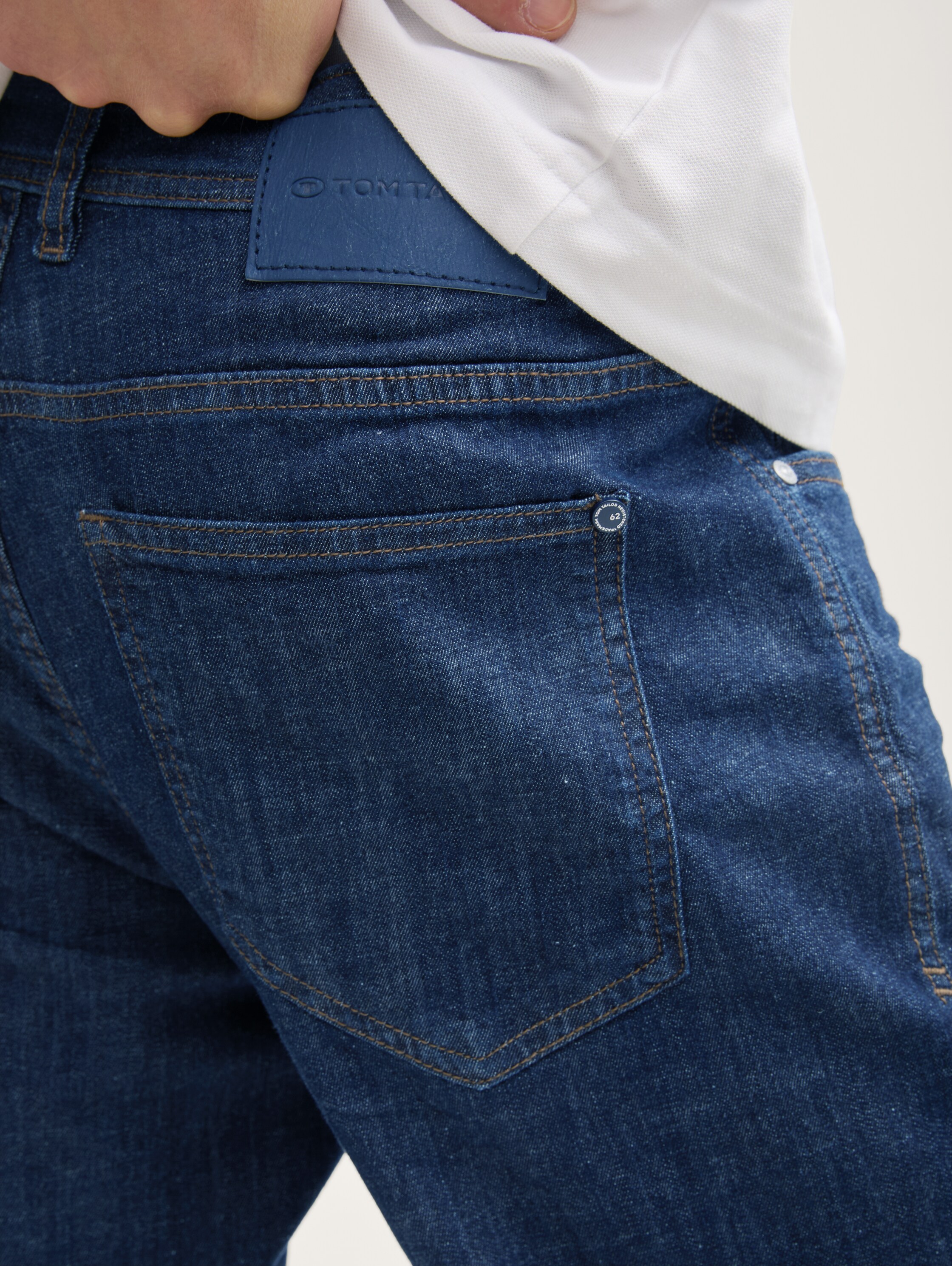 TTJOSH REGULAR SLIM jeans - used_dark_stone_blue_denim - 