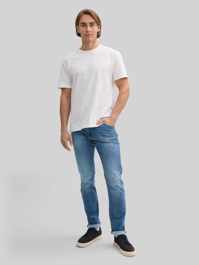 TTJOSH REGULAR SLIM Jeans von Men, Used Mid Stone Blue Denim