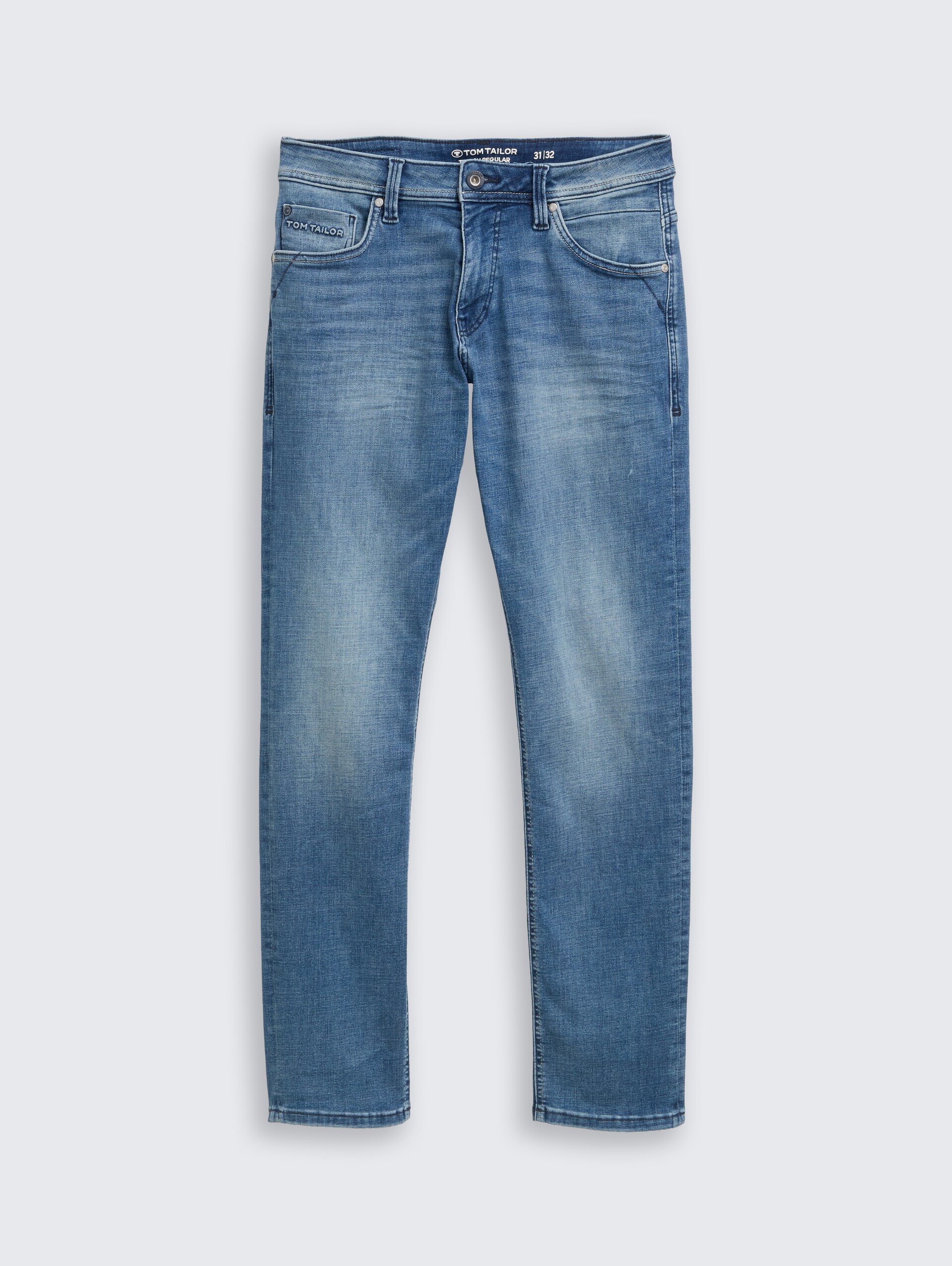 TTJOSH REGULAR SLIM Jeans - Used Mid Stone Blue Denim - Vue de face du produit