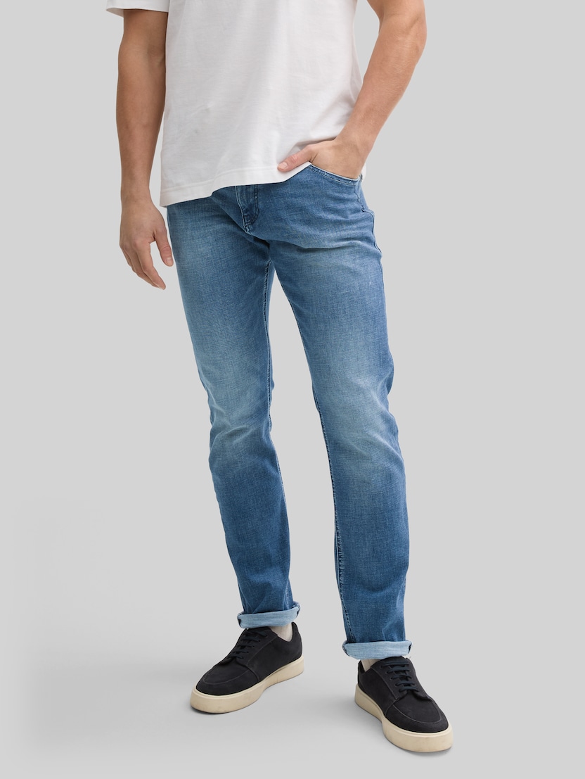 TTJOSH REGULAR SLIM-jeans door Men, Used Mid Stone Blue Denim