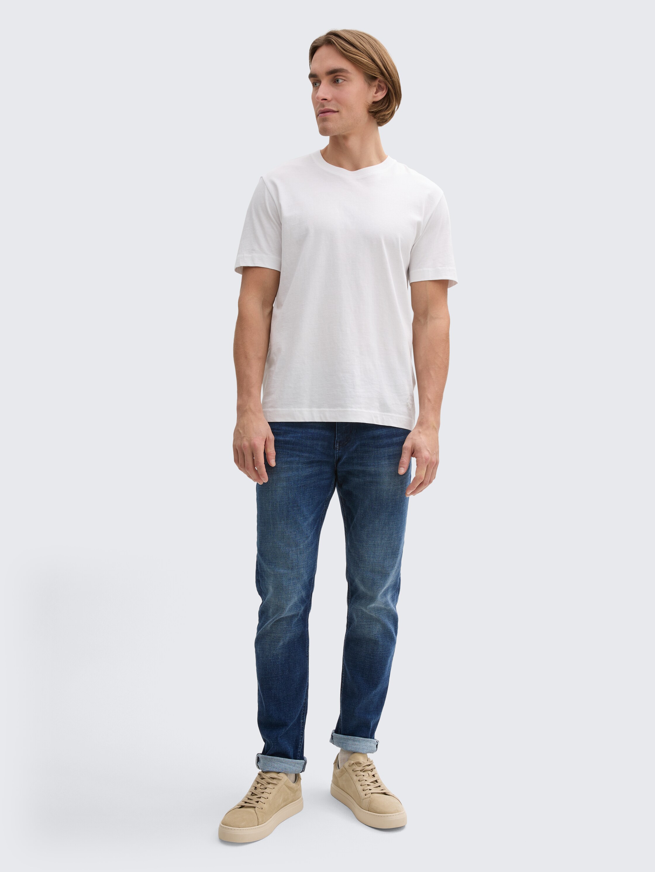 TTJOSH REGULAR SLIM jeans - used_dark_stone_blue_denim - 
