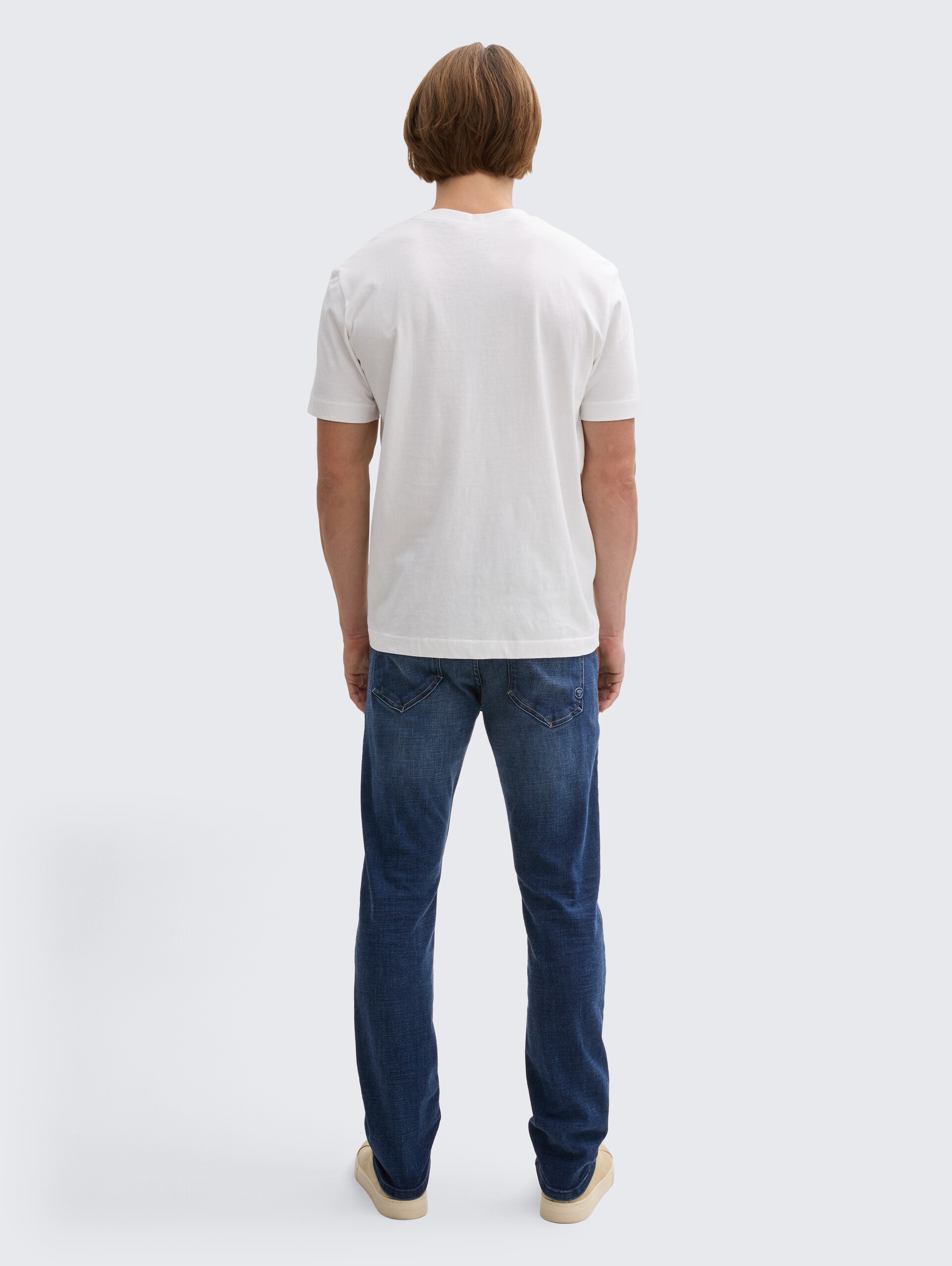 TTJOSH REGULAR SLIM Jeans - Used Dark Stone Blue Denim - Découpe Vue arrière du modèle