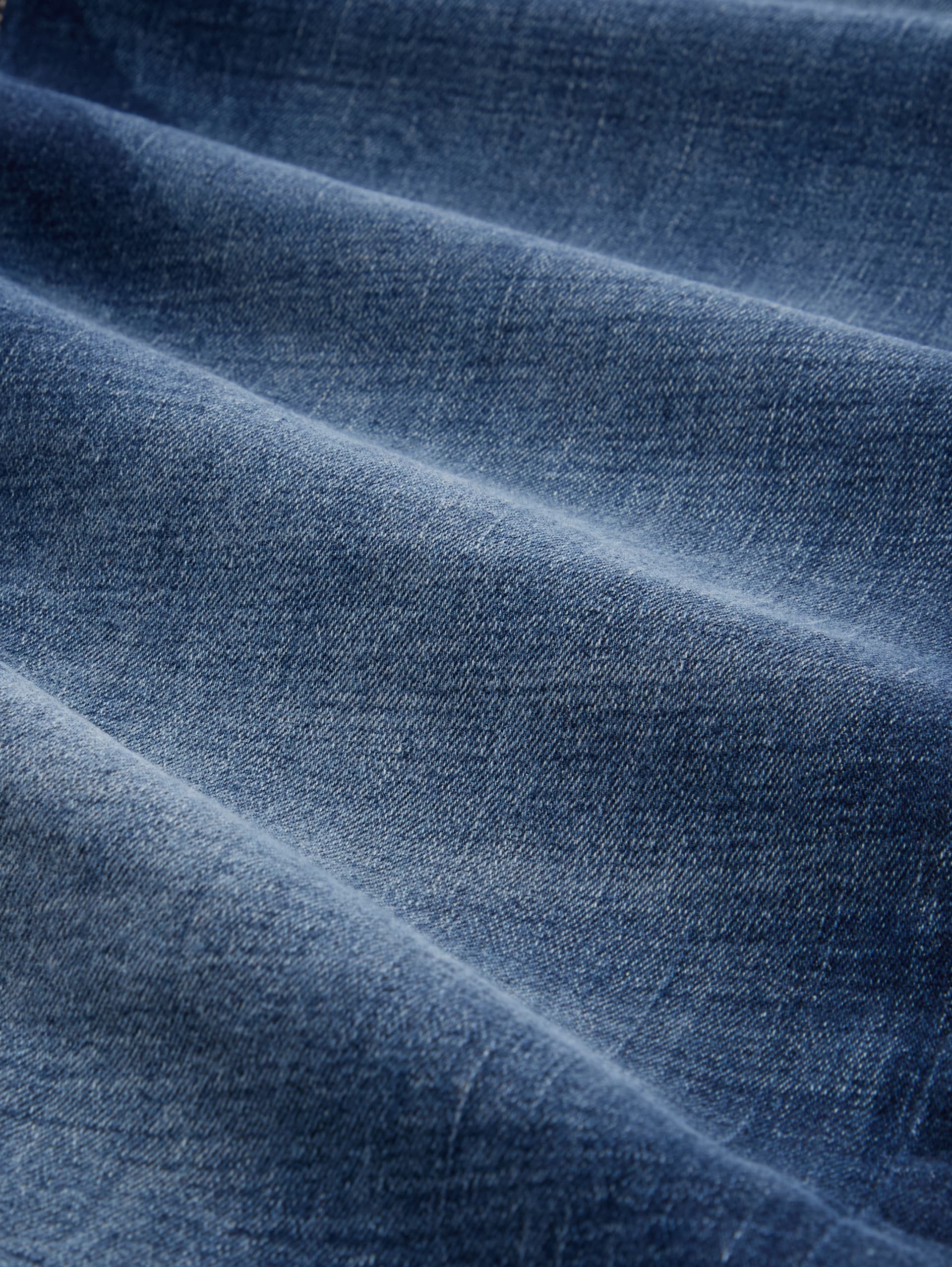 TTJOSH REGULAR SLIM Jeans - Used Dark Stone Blue Denim - Vue de la matière