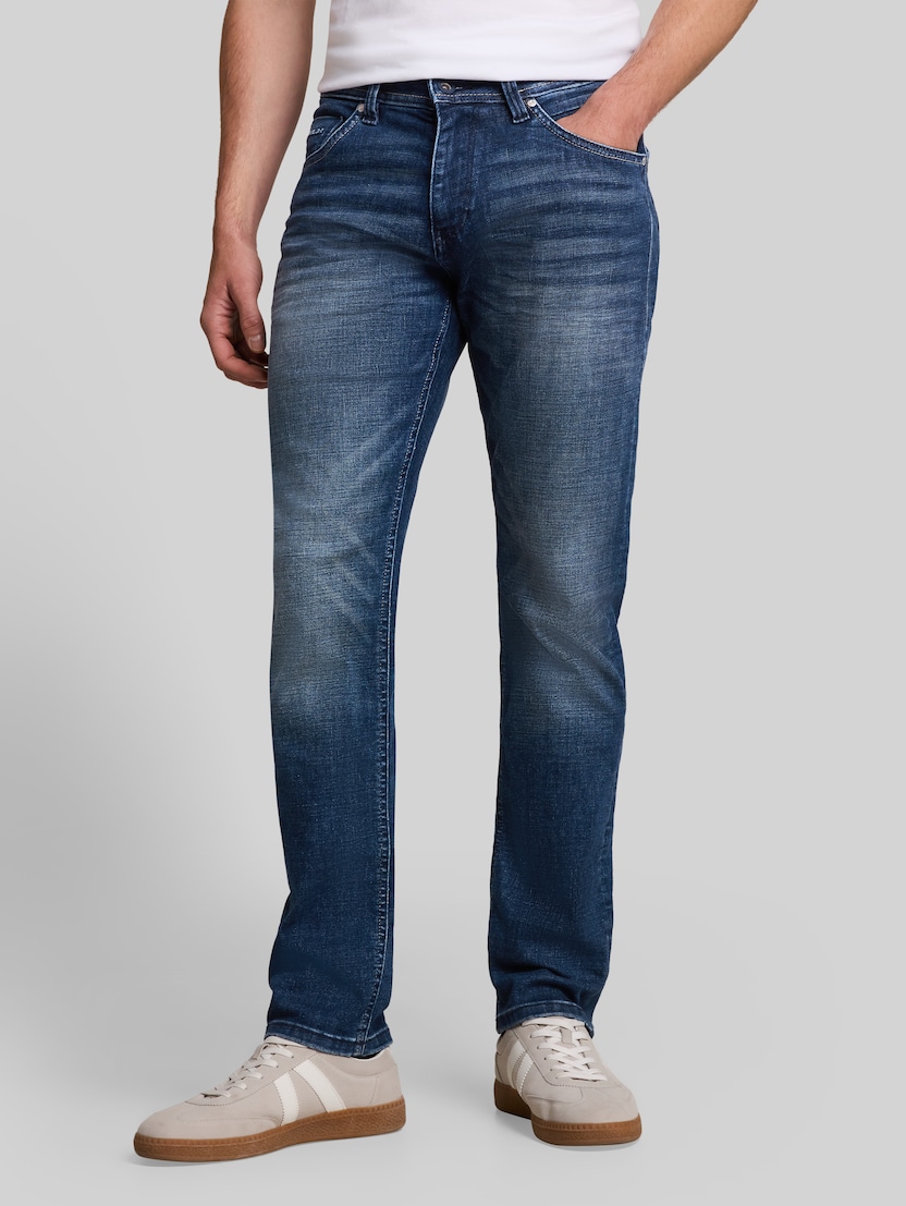 TTJOSH REGULAR SLIM-jeans door Men, Used Dark Stone Blue Denim