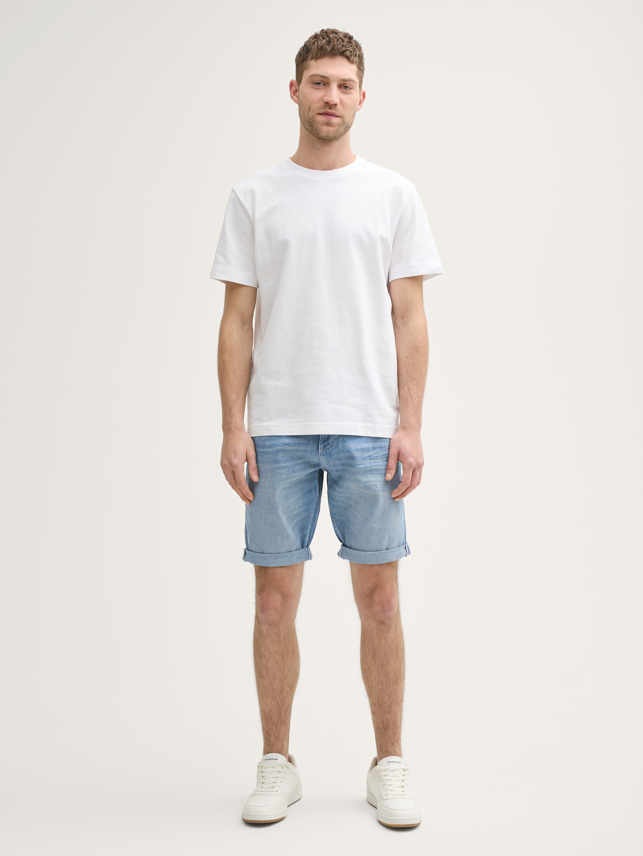 TTJOSH REGULAR SLIM Jeans Shorts - light_stone_blue_denim - 
