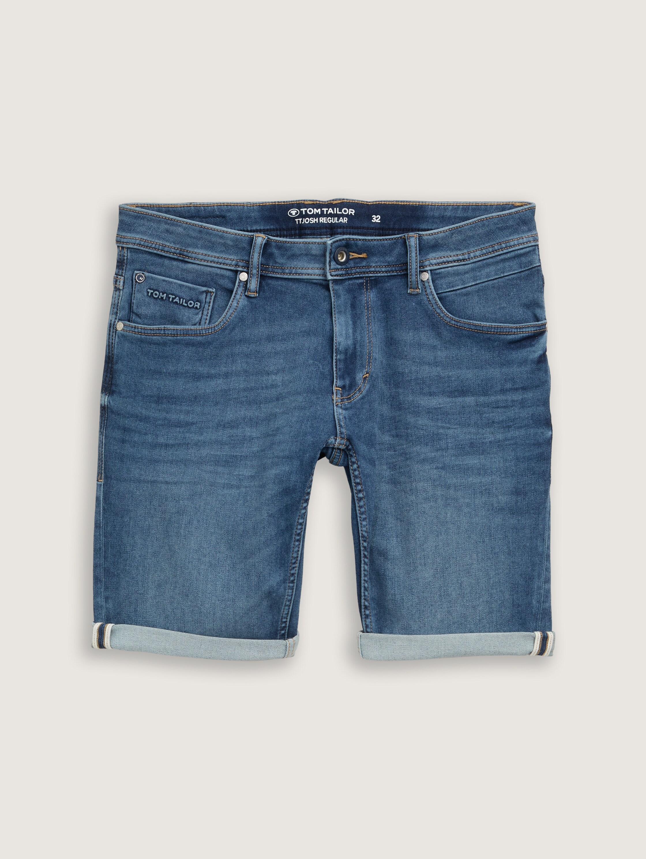 TTJOSH Regular Slim Jeans Shorts mit Superstretch - 2