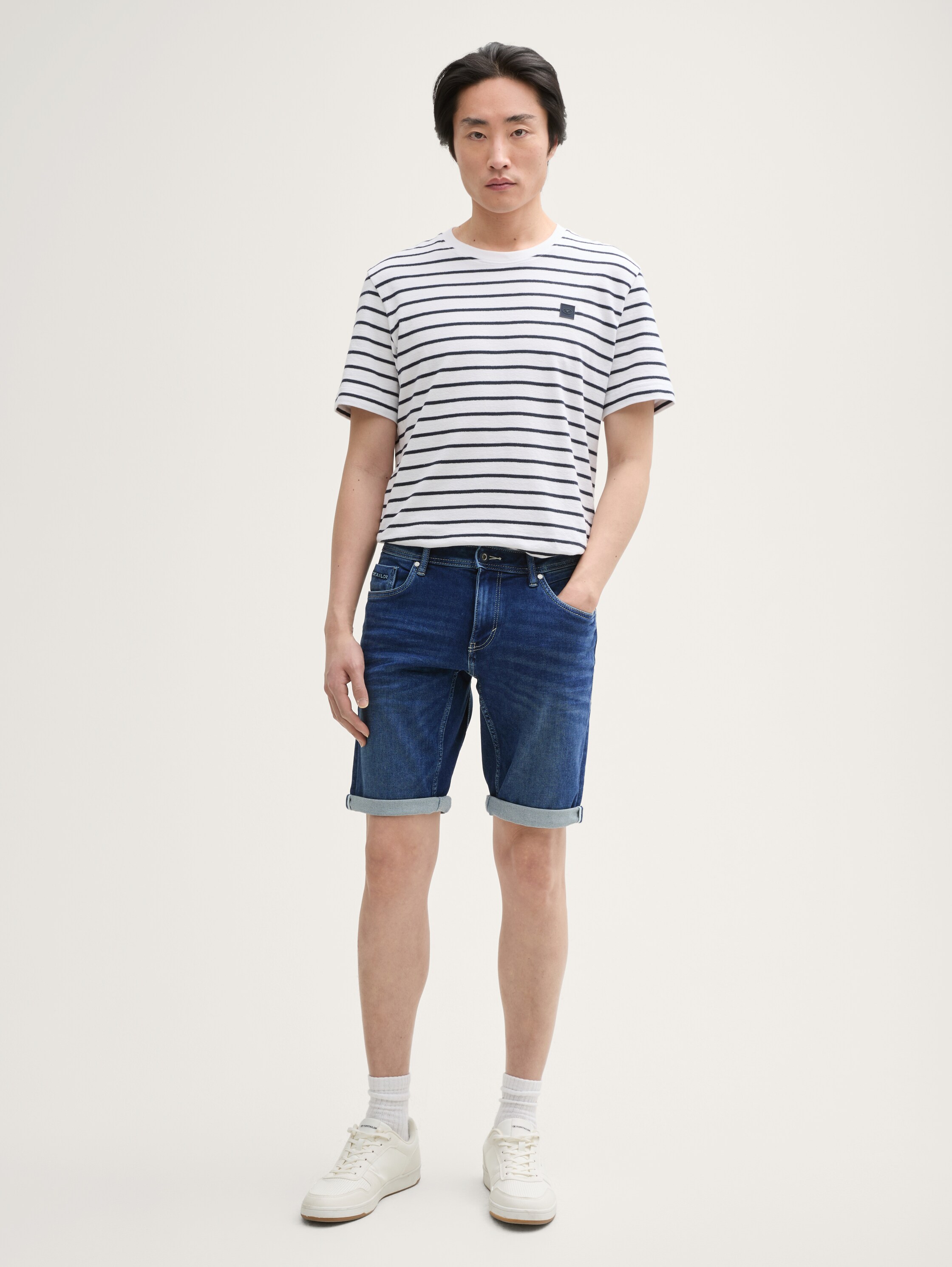 TTJOSH Regular Slim Jeans Shorts mit Superstretch - 0