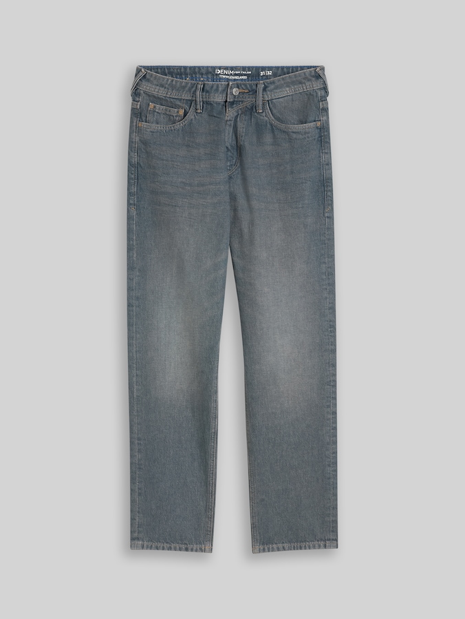 Jean TTWAYLEN RELAXED par Denim Male, used mid blue grey denim