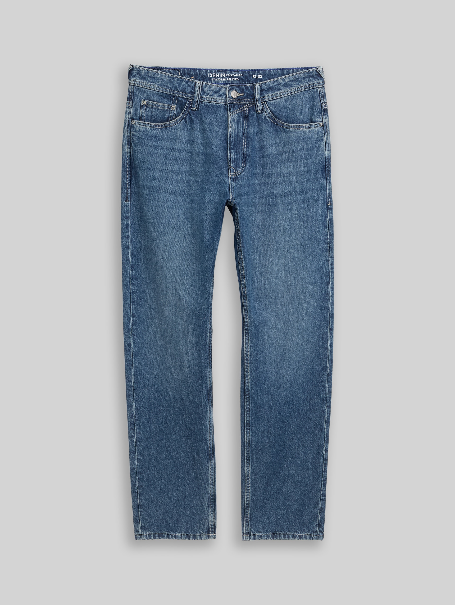 Jeans TTWAYLEN RELAXED - Used Mid Stone Blue Denim - Vue de face du produit
