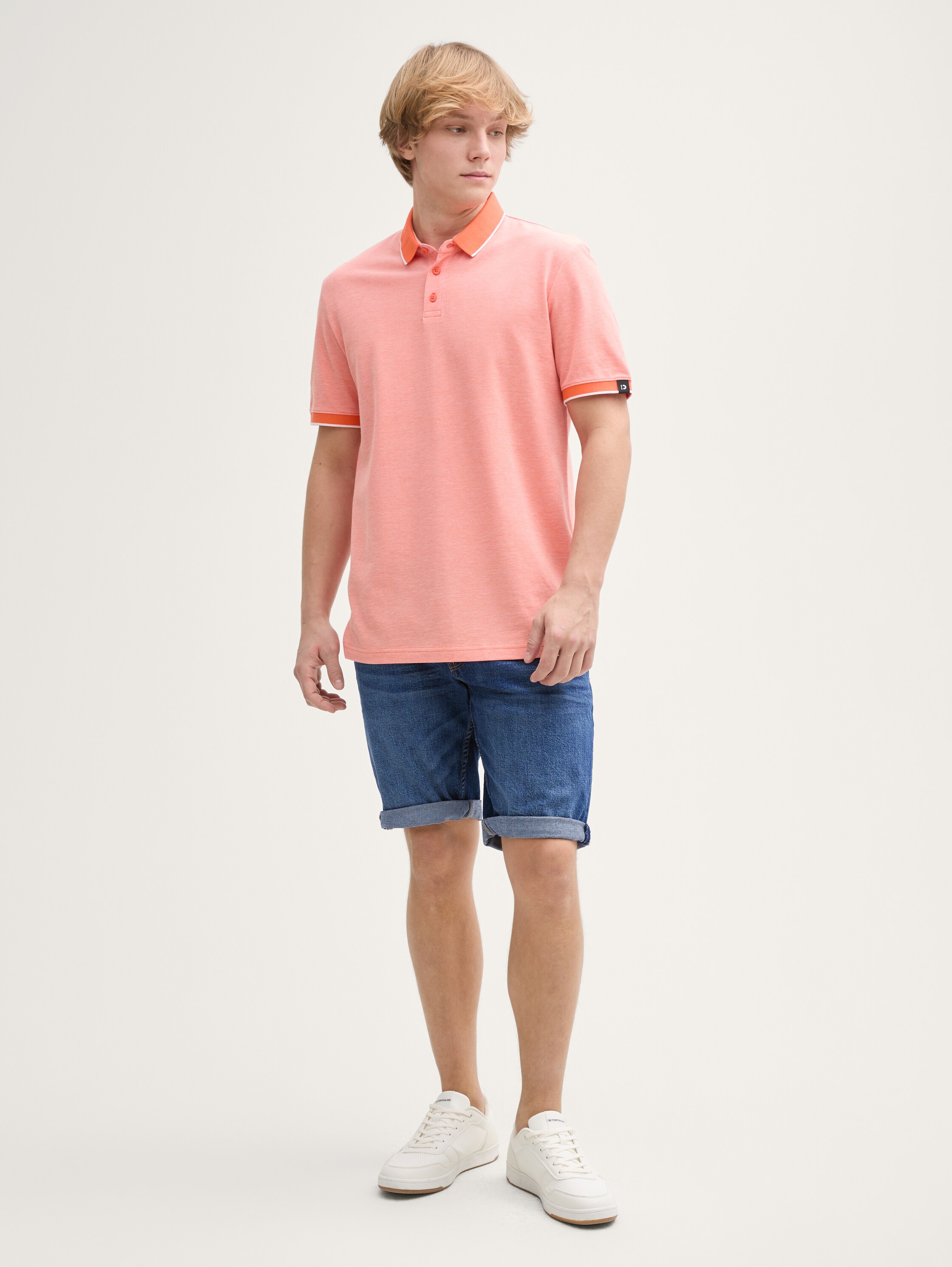 TTPIERS SLIM Jeans Shorts mit Stretch - used_dark_stone_blue_denim - 