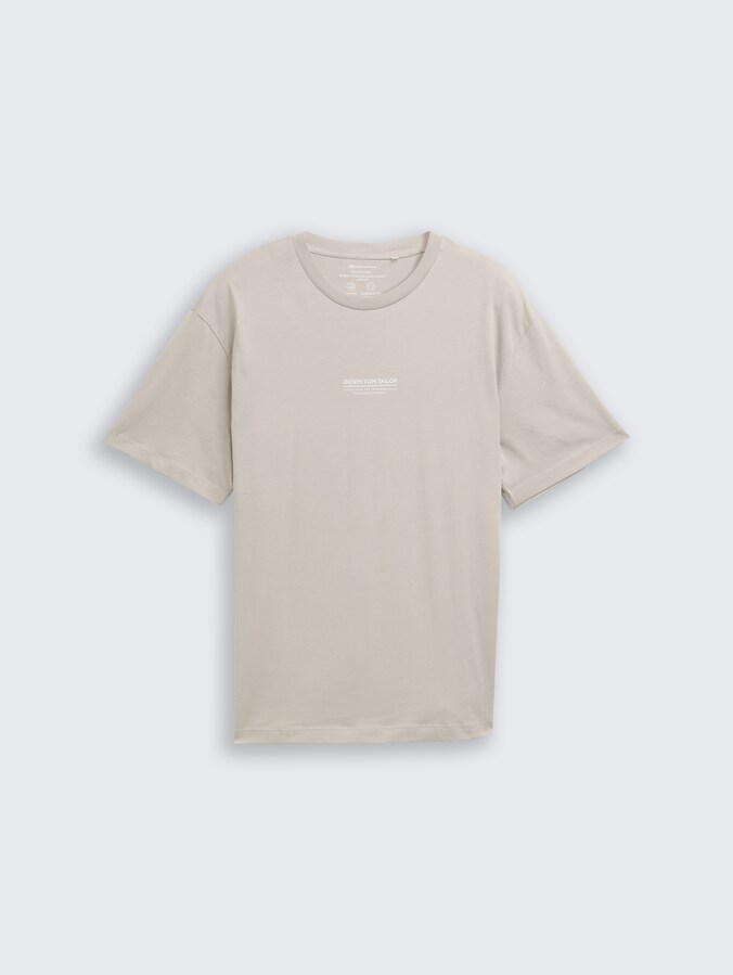 Relaxed Fit T-Shirt aus Baumwolle von Denim Male, light dove grey