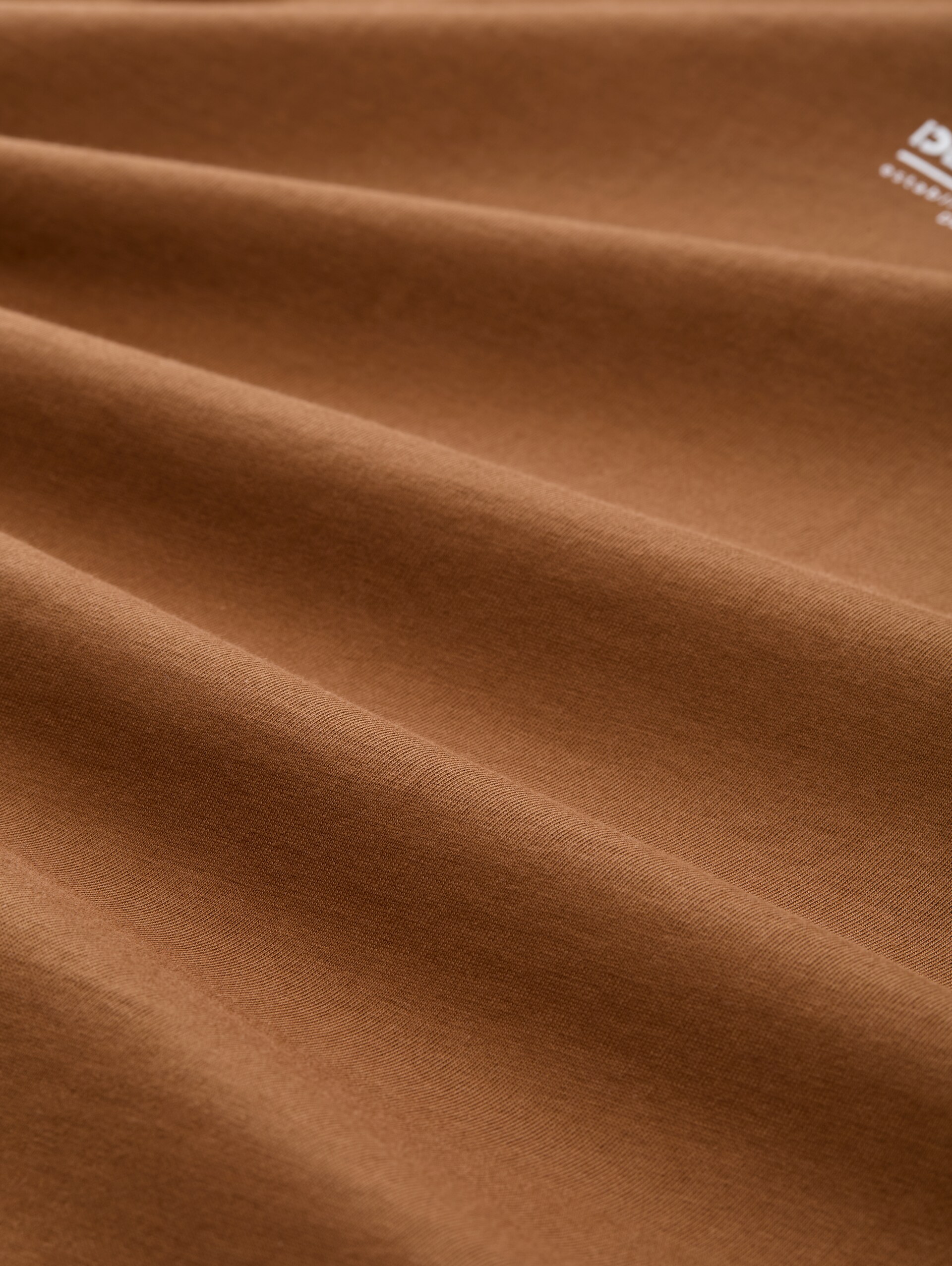 Relaxed fit cotton T-shirt - Golden Clay - Material view