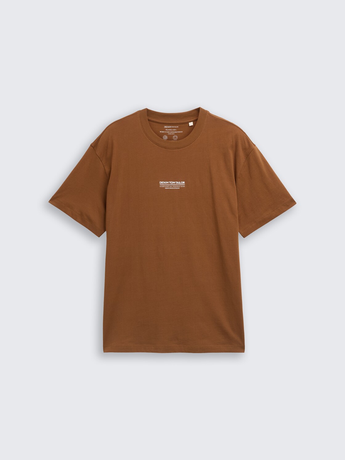 Relaxed Fit T-Shirt aus Baumwolle - Golden Clay - Vorder-Produkt-Ansicht