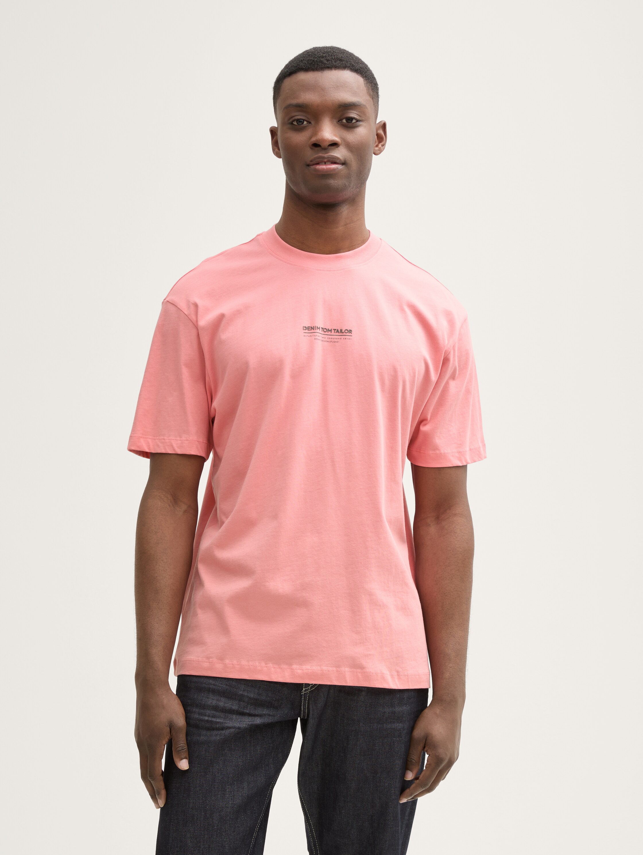 Relaxed Fit T-Shirt aus Baumwolle - peach_pink - 