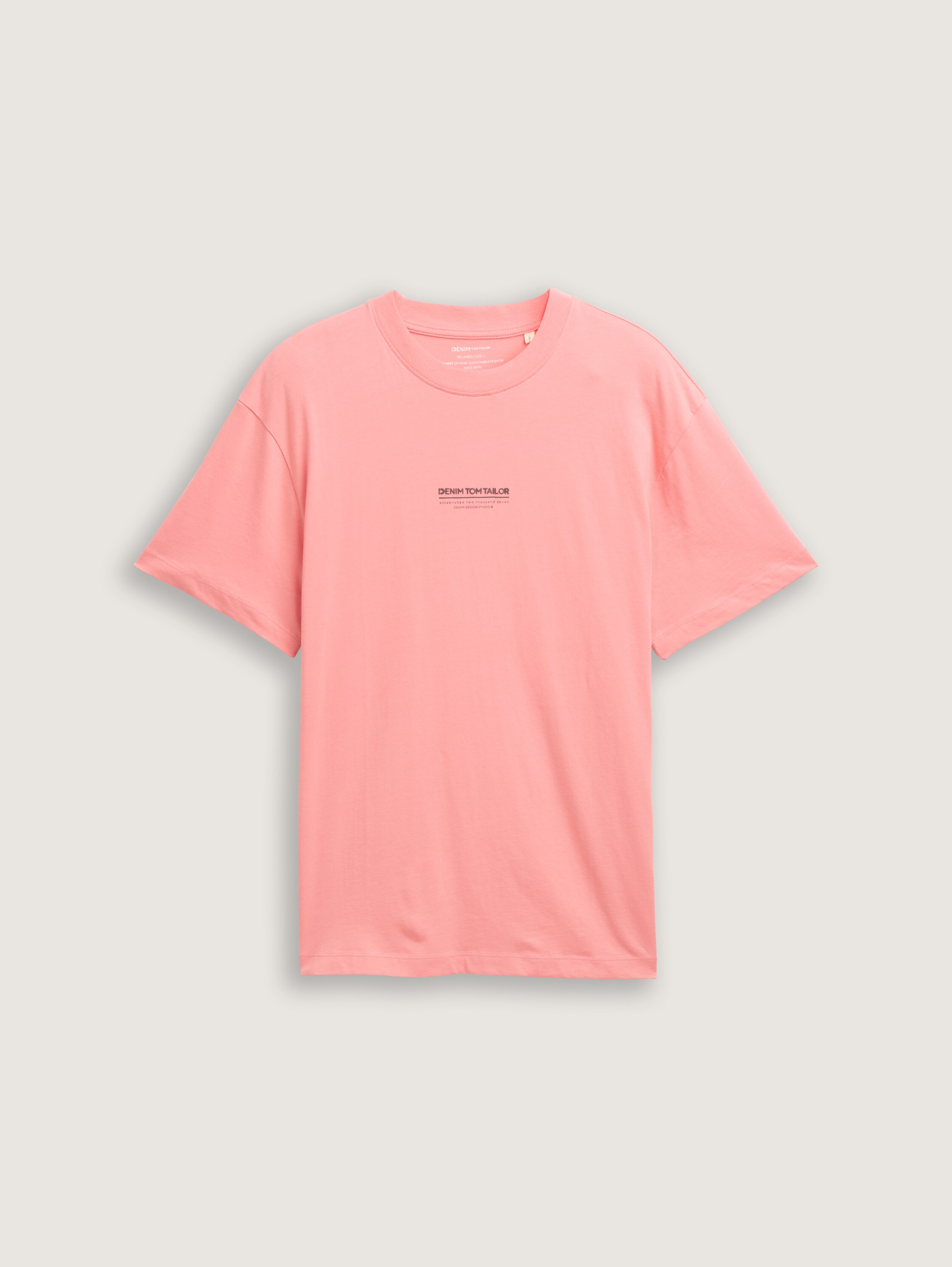 Relaxed Fit T-Shirt aus Baumwolle - peach_pink - 