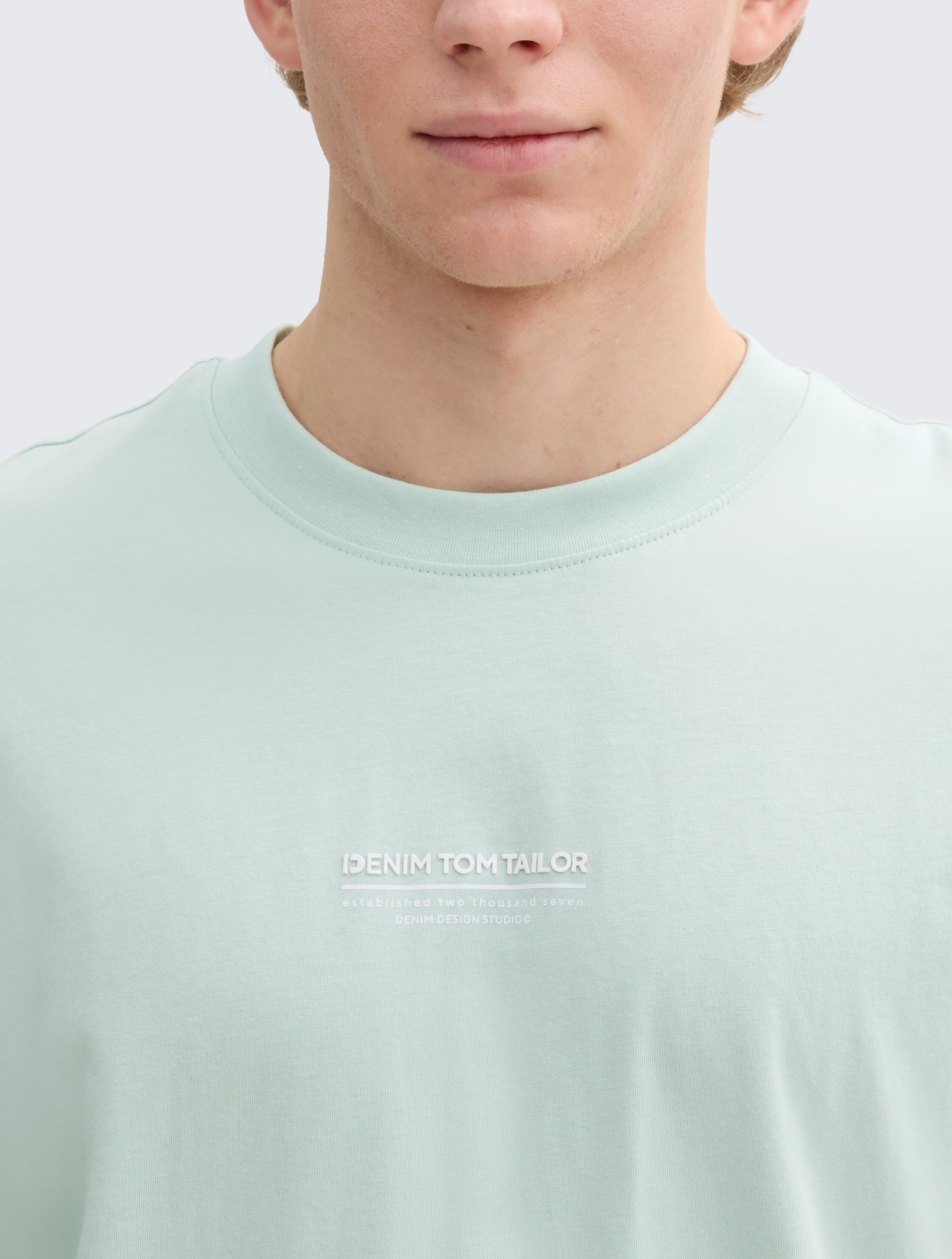 Relaxed Fit T-Shirt aus Baumwolle - sea_foam - 