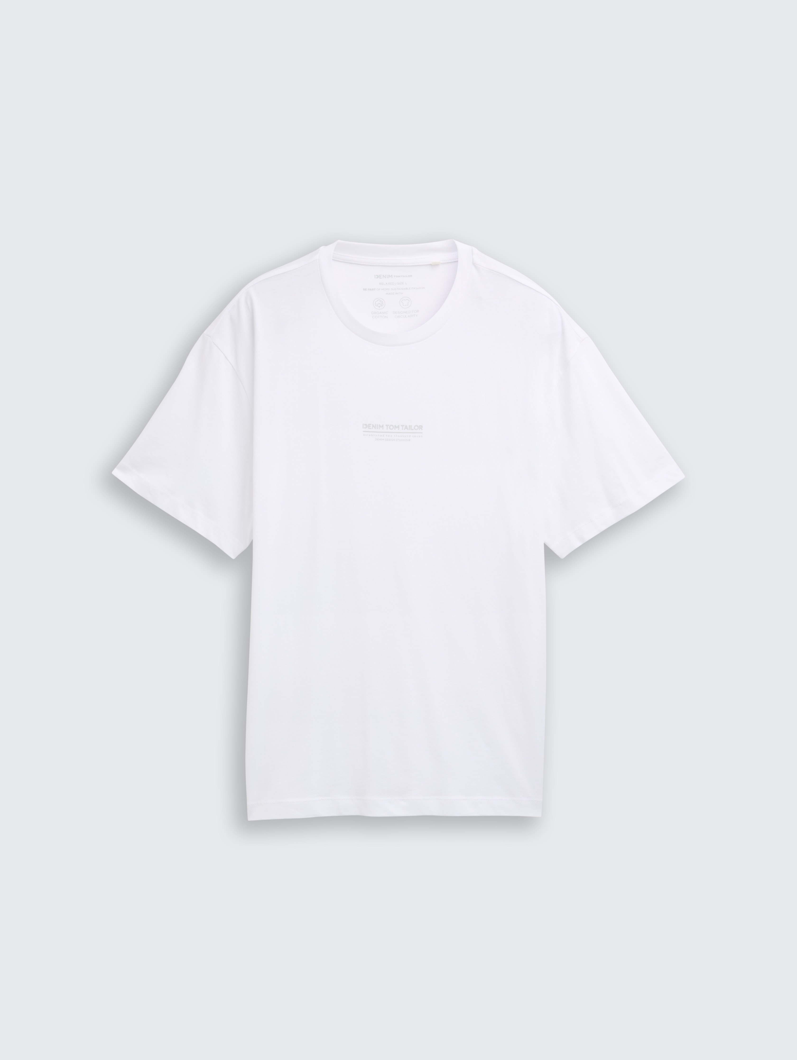 Relaxed Fit T-Shirt aus Baumwolle von Denim Male, White