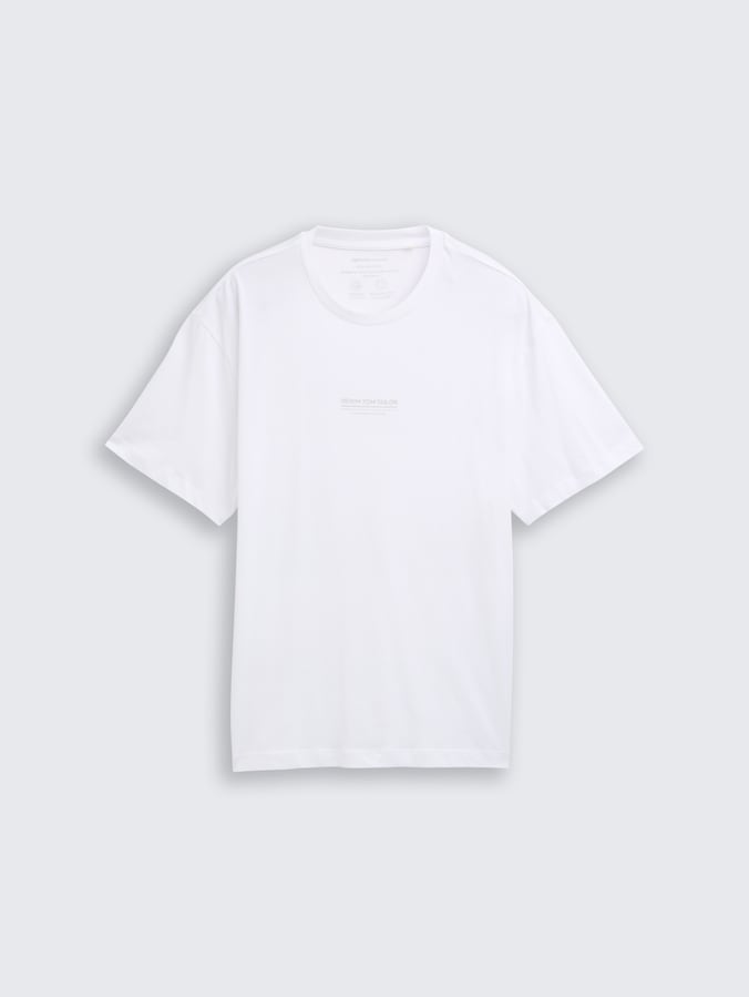 Relaxed fit T-shirt van katoen door Denim Male, White