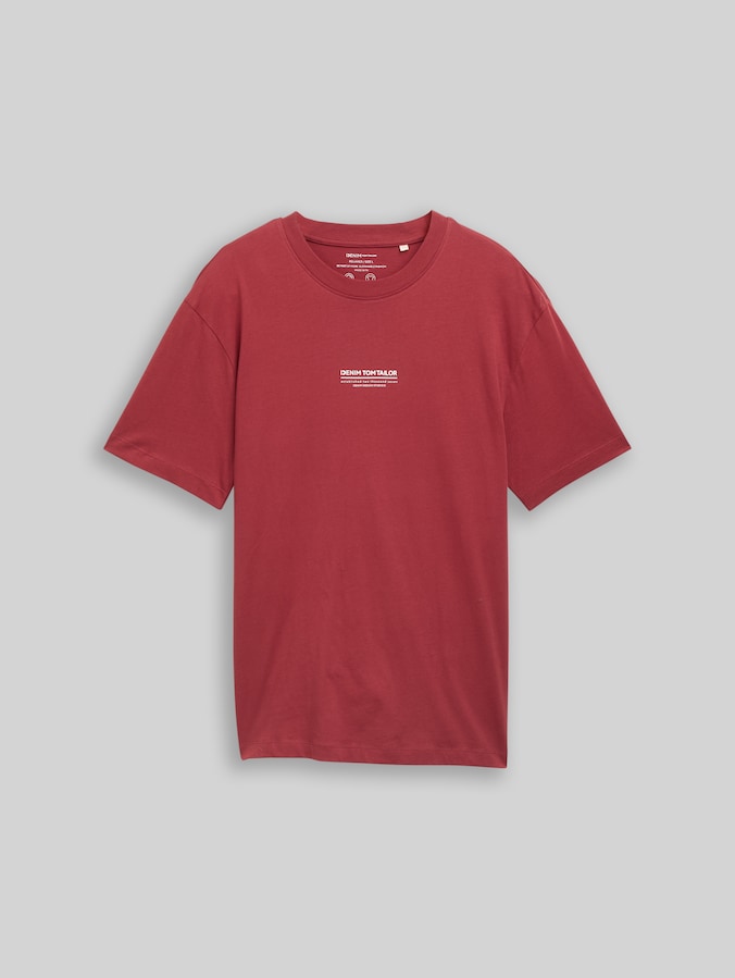 Relaxed Fit T-Shirt aus Baumwolle von Denim Male, burnt russet