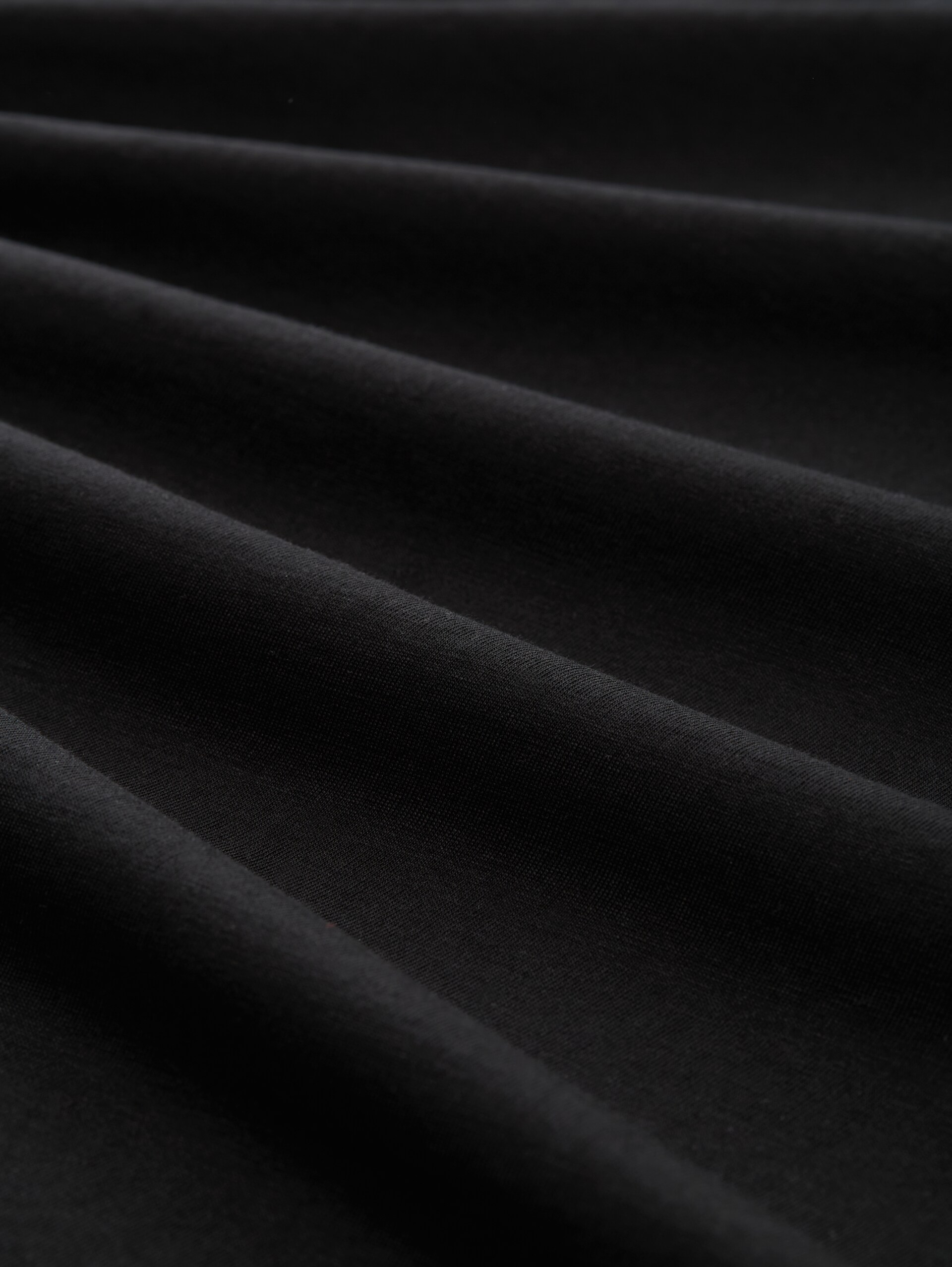 Relaxed Fit T-Shirt aus Baumwolle - Black - Material-Ansicht