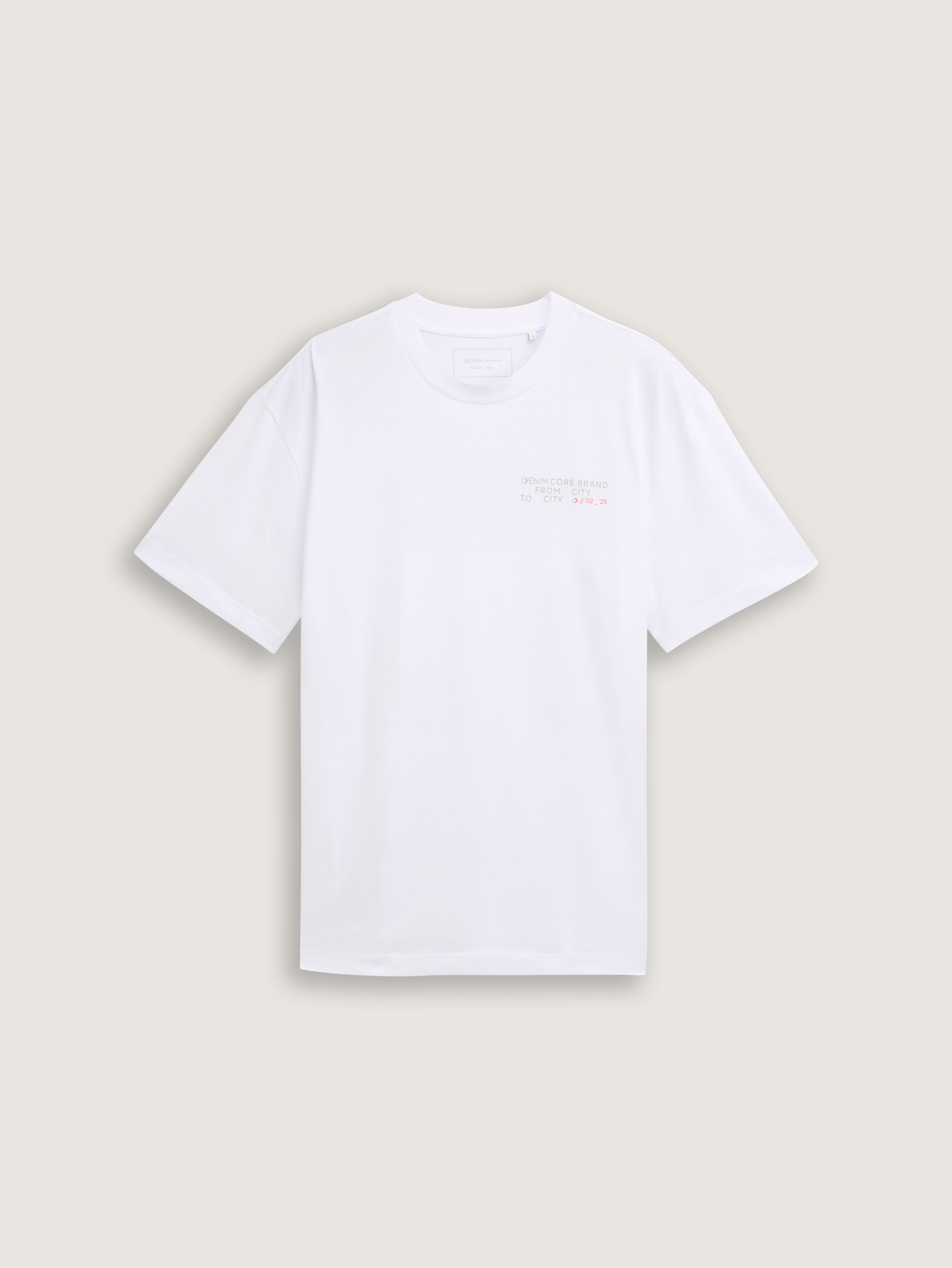 Relaxed Fit T-Shirt mit Rücken-Print - white - 