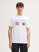Tee shirt avec imprimé photo - White - Découpe Vue de face du modèle