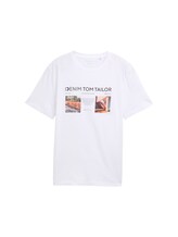 Ausgewählt, T-Shirt mit Foto-Print von Tom Tailor, weiß