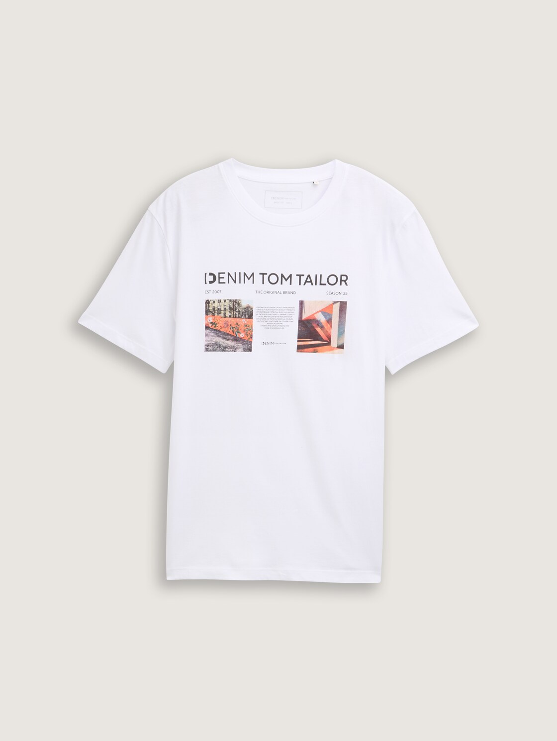 T-Shirt mit Foto-Print - White - Vorder-Produkt-Ansicht