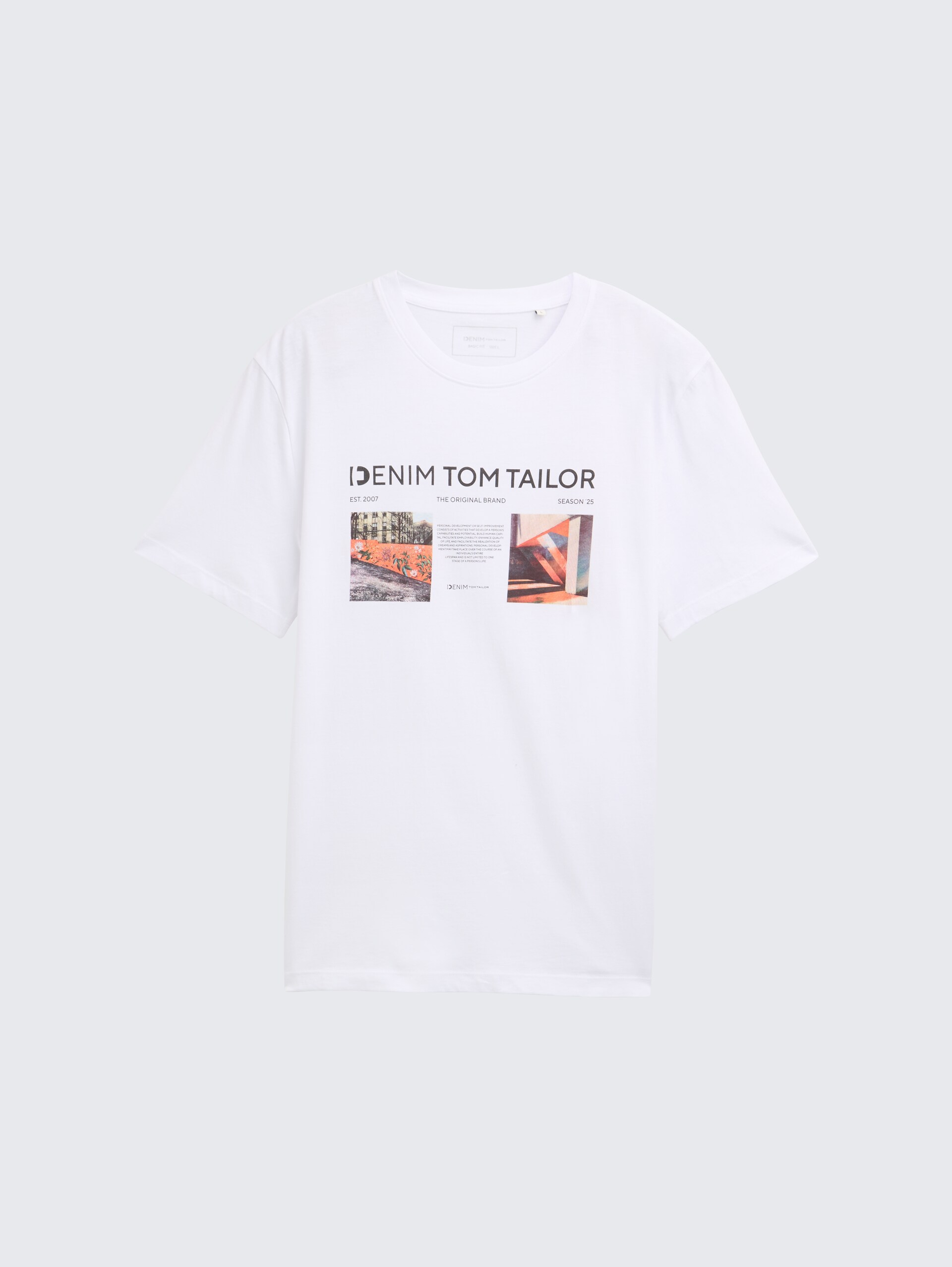 T-Shirt mit Foto-Print - White - Vorder-Produkt-Ansicht