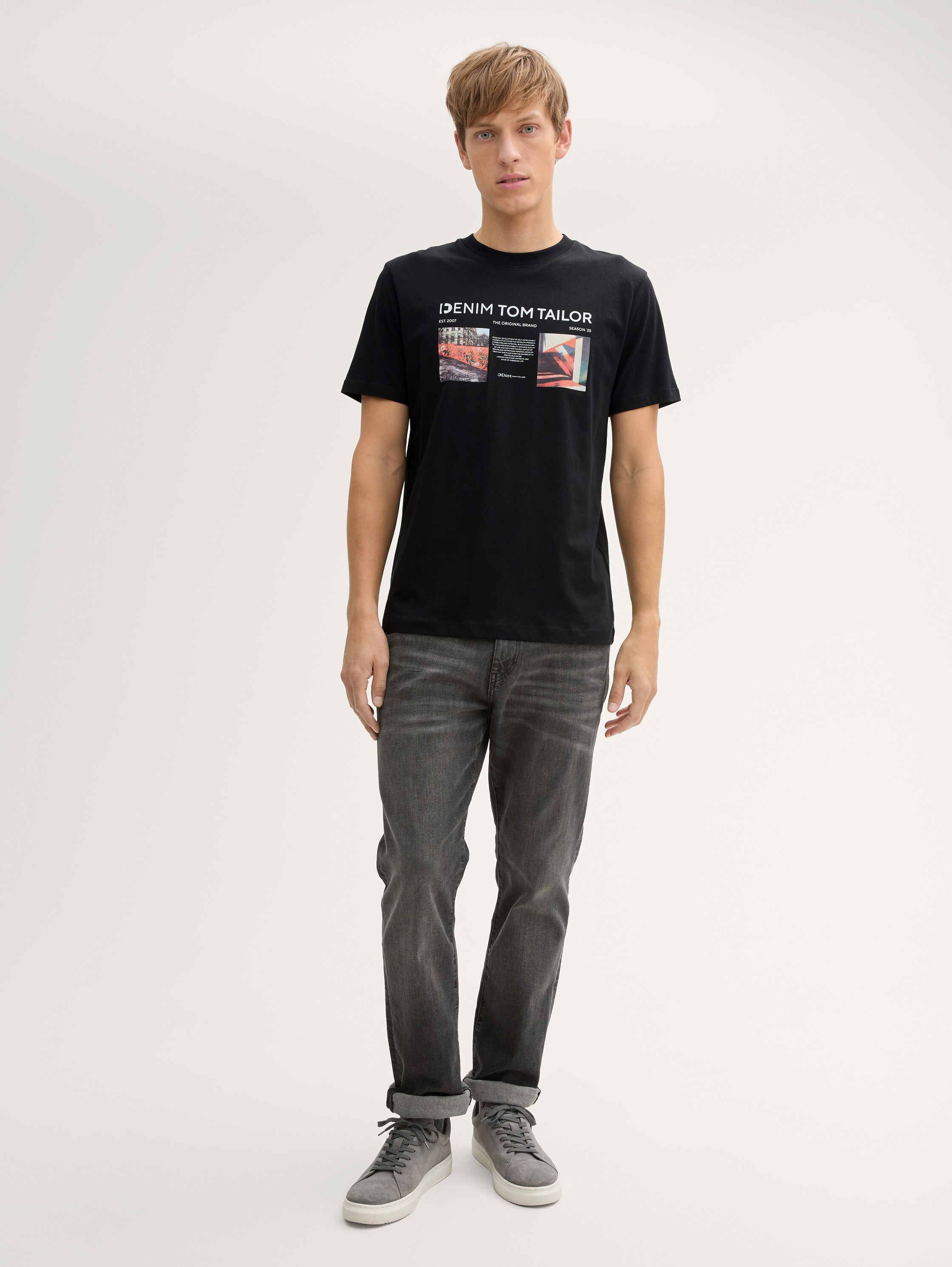 T-Shirt mit Foto-Print - black - 