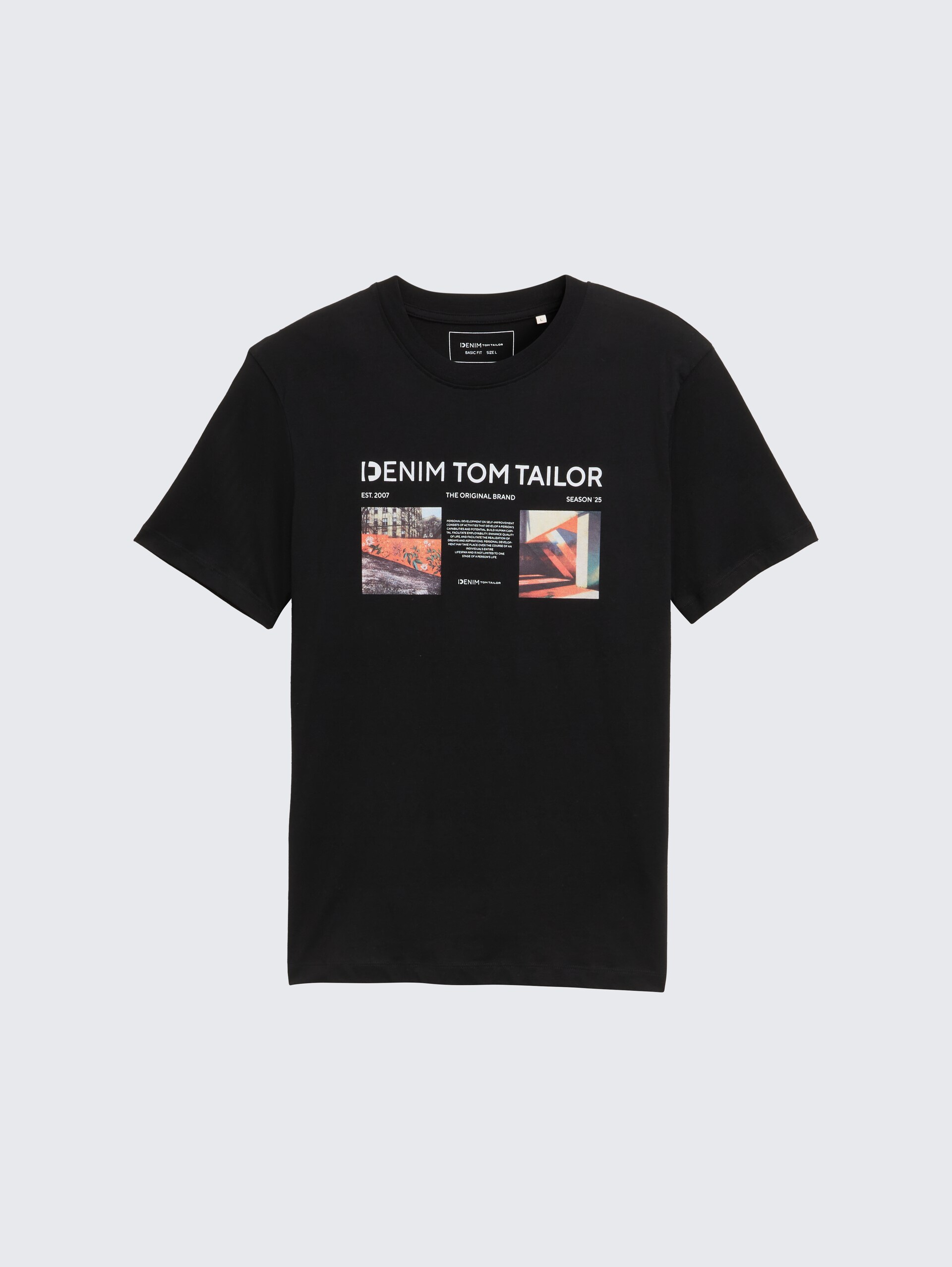 T-Shirt mit Foto-Print - Black - Vorder-Produkt-Ansicht