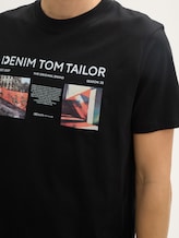 Tee shirt avec imprimé photo - Black - Vue détaillée du modèle