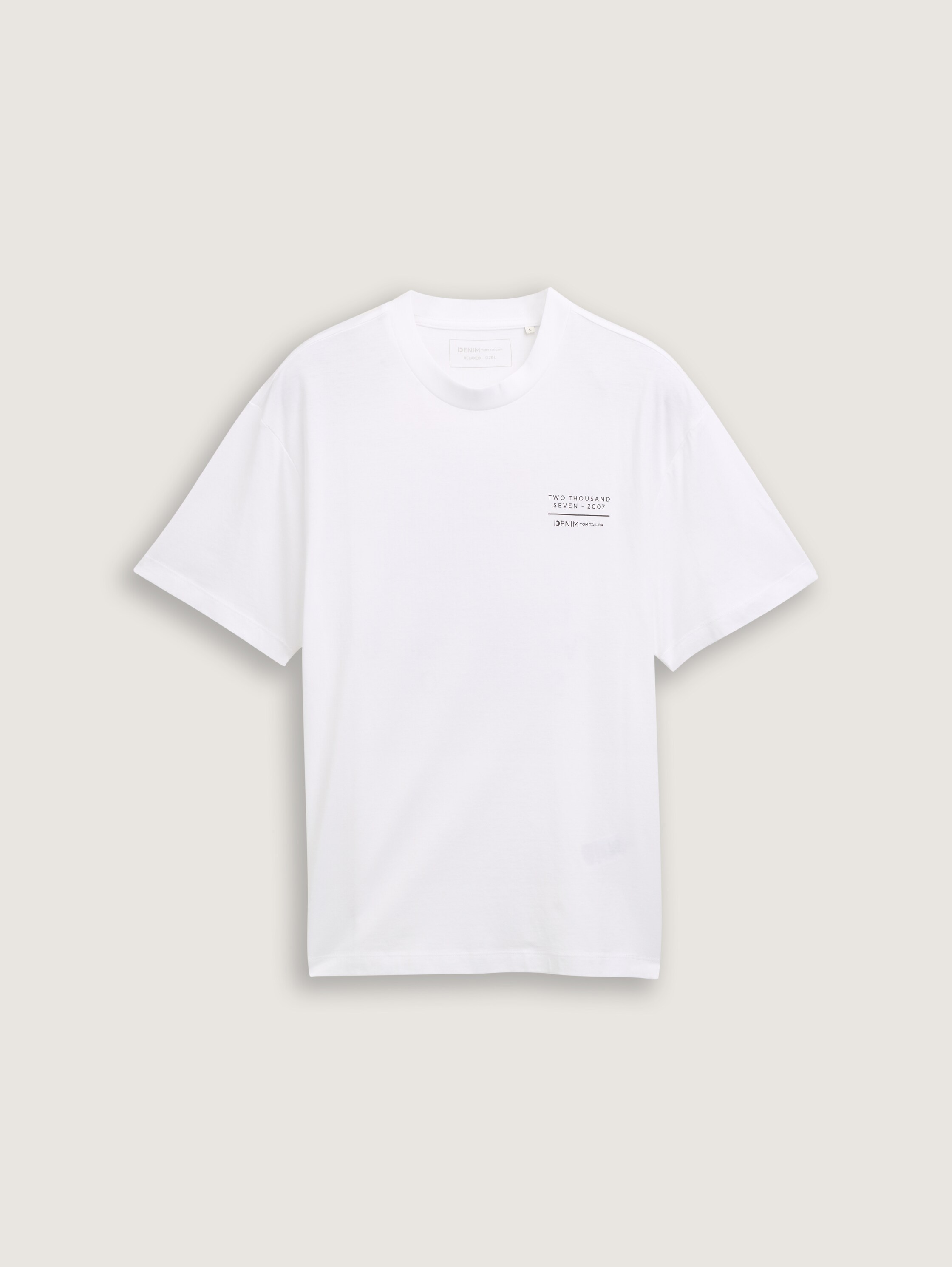 Relaxed Fit T-Shirt mit Rücken-Print - white - 