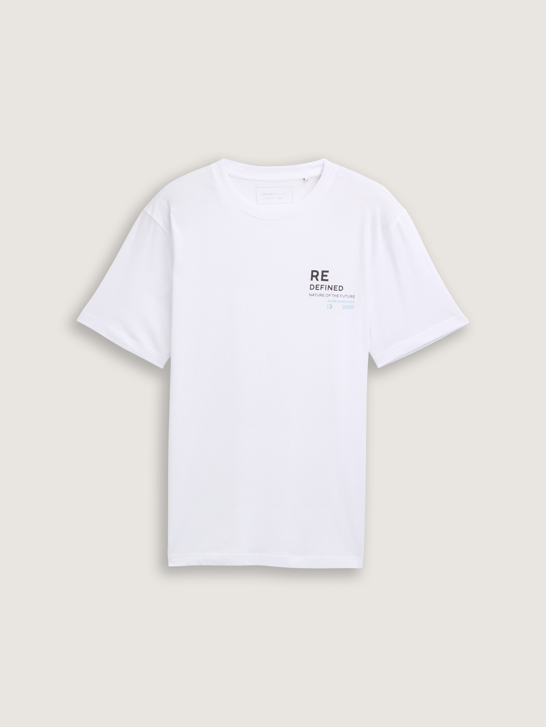 T-Shirt mit Print - White - Vorder-Produkt-Ansicht